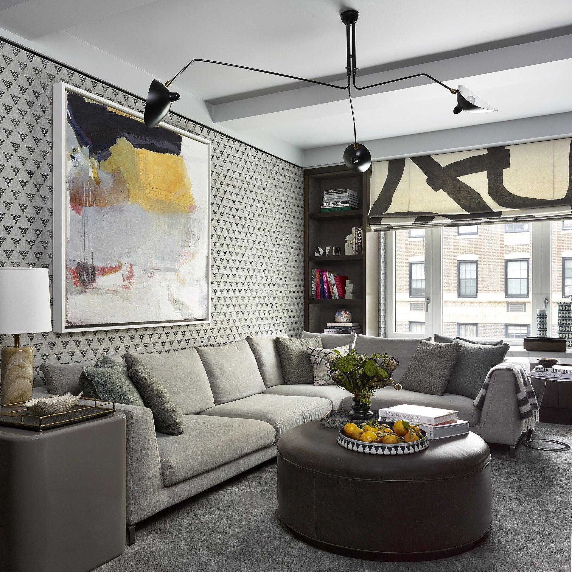 Modern Serge Mouille-Inspired Ceiling Lamp