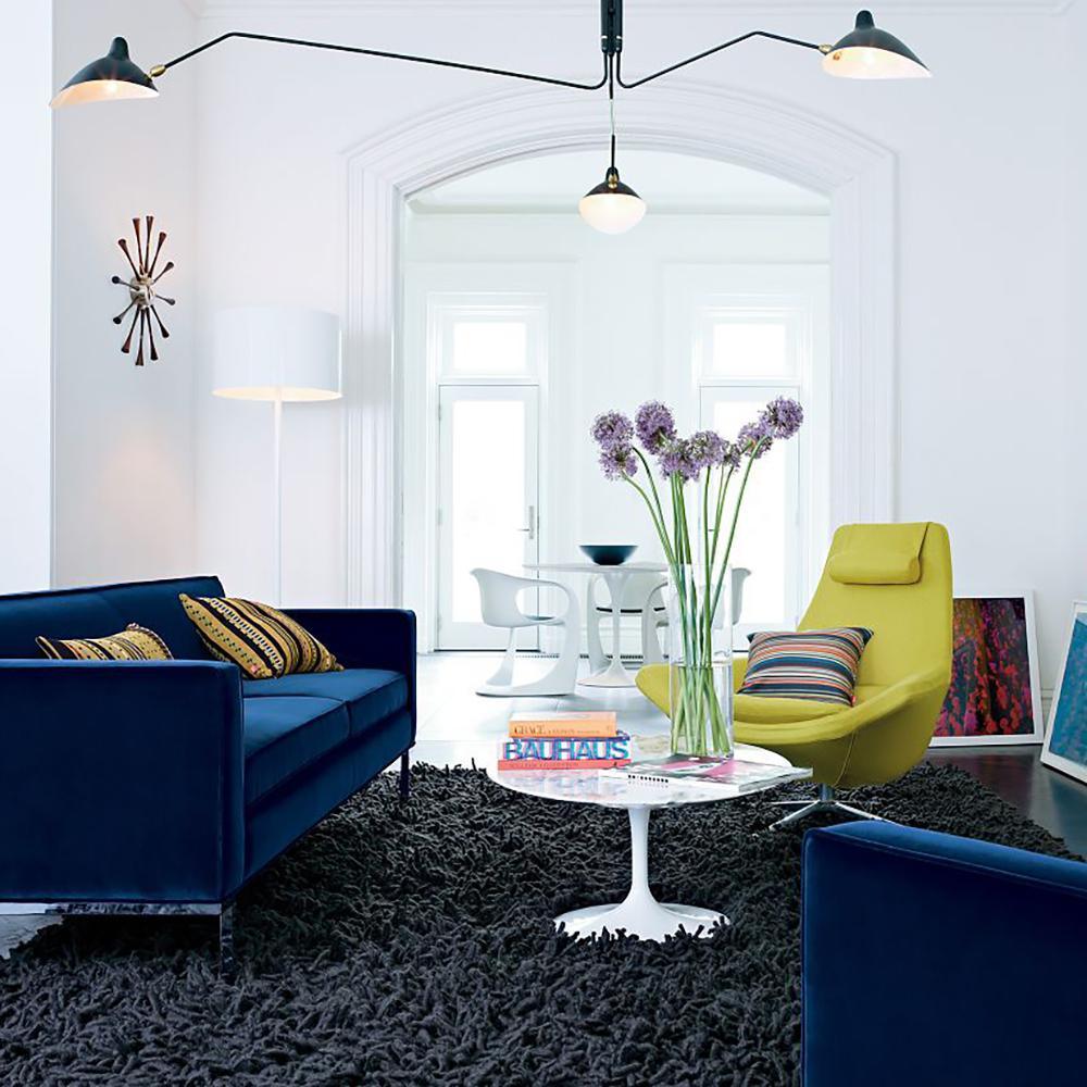 Modern Serge Mouille-Inspired Ceiling Lamp