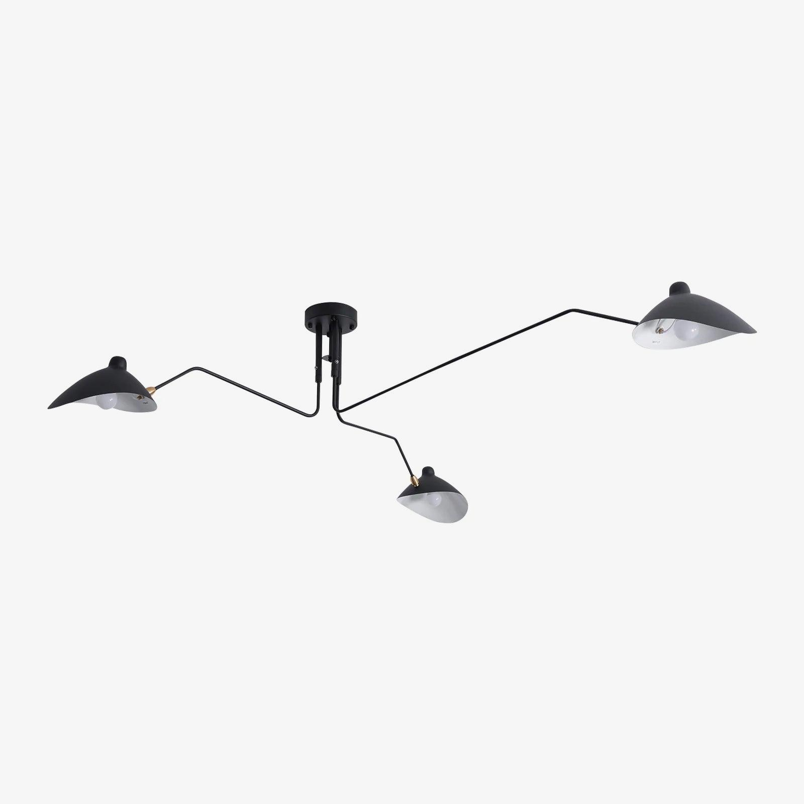 Modern Serge Mouille-Inspired Ceiling Lamp