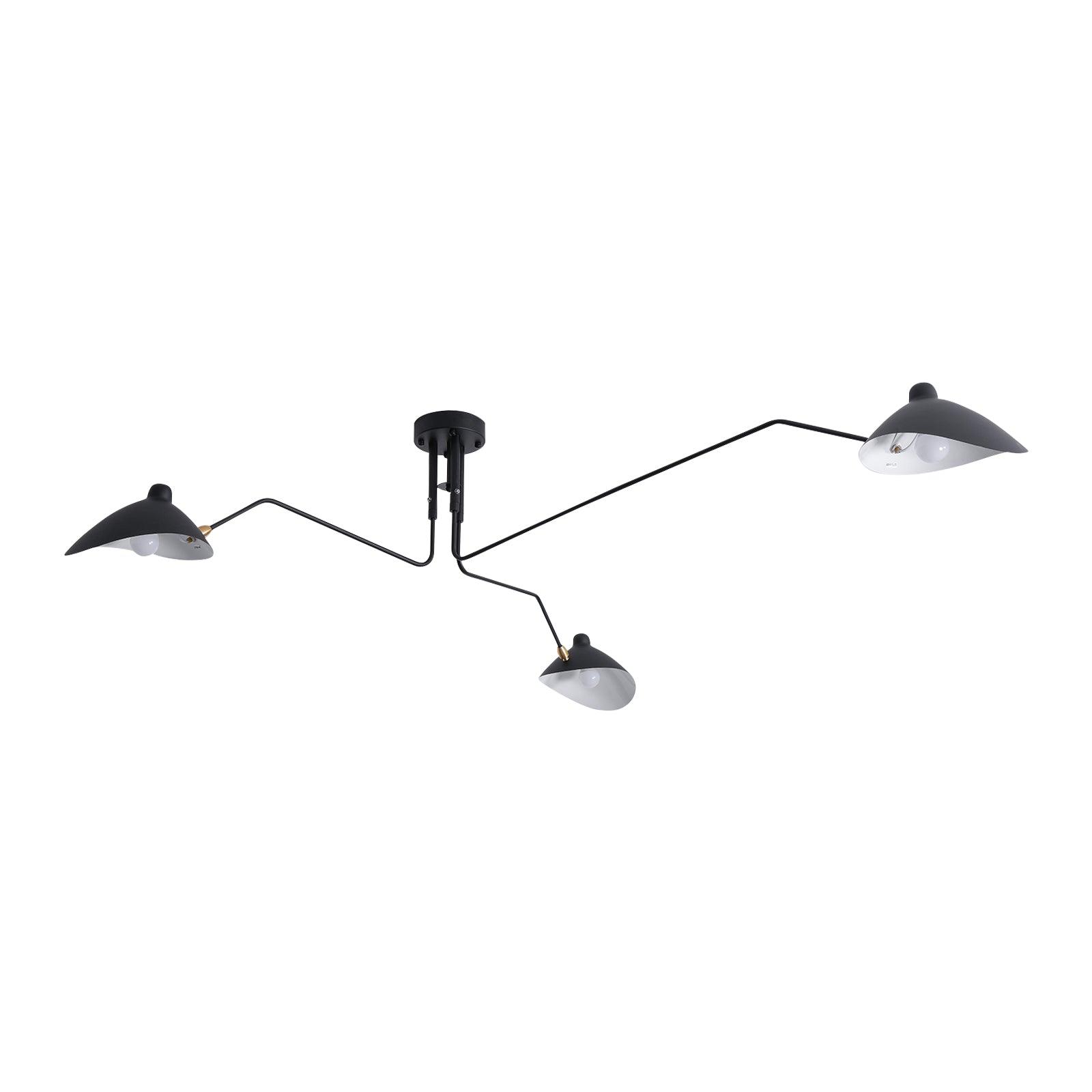 Modern Serge Mouille-Inspired Ceiling Lamp