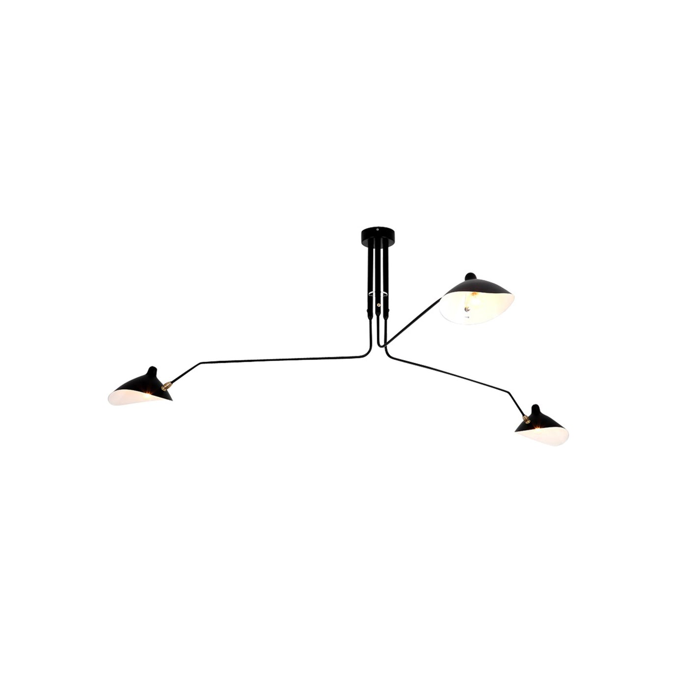 Modern Serge Mouille-Inspired Ceiling Lamp
