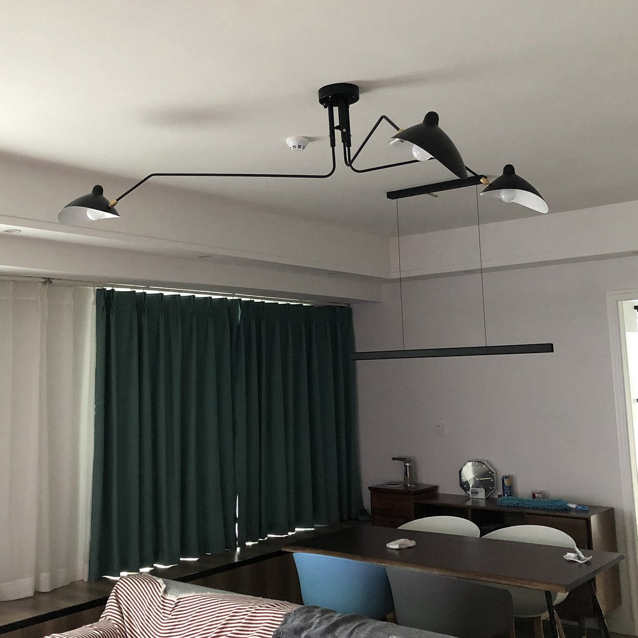 Modern Serge Mouille-Inspired Ceiling Lamp