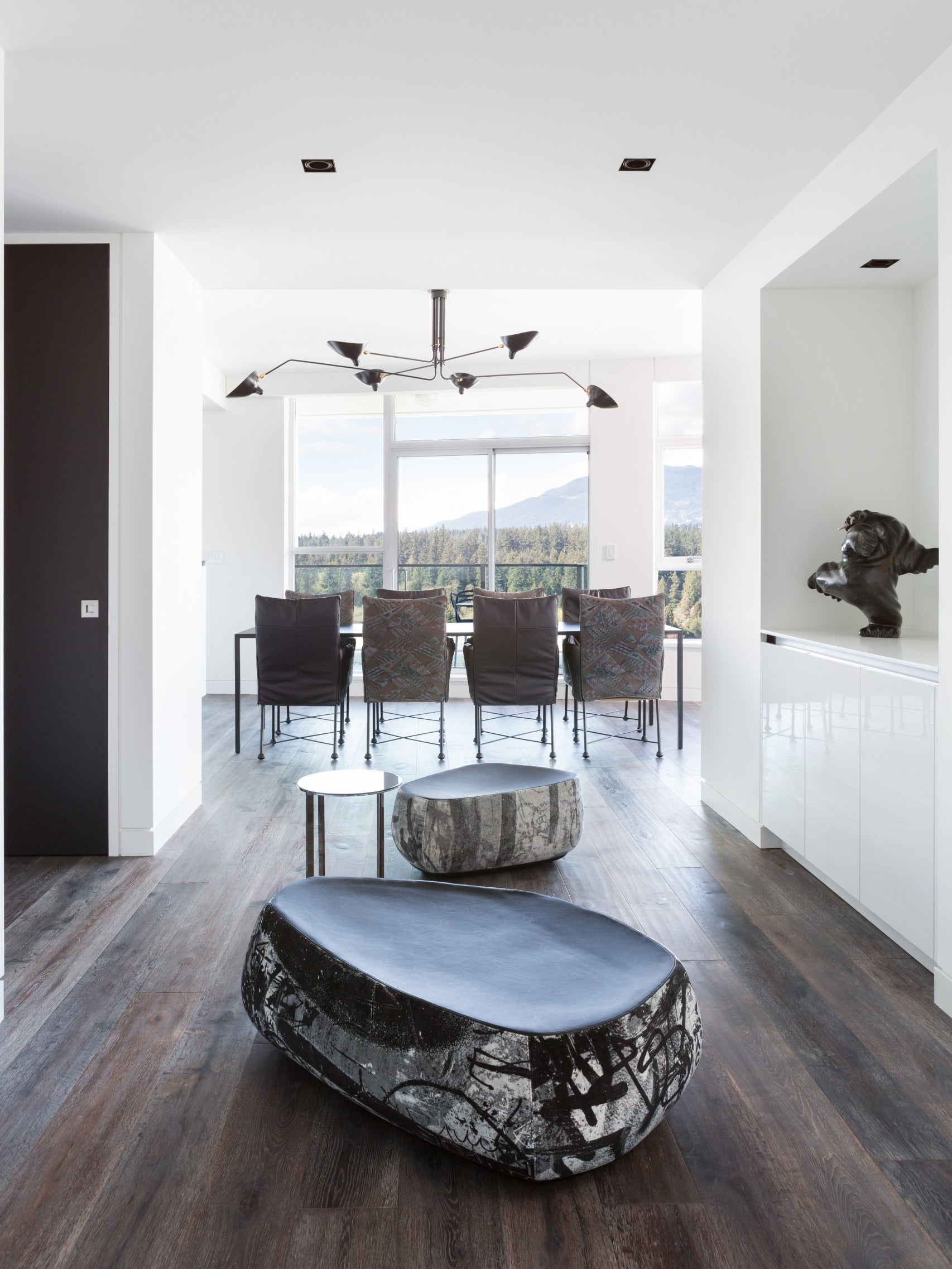 Modern Serge Mouille-Inspired Ceiling Lamp