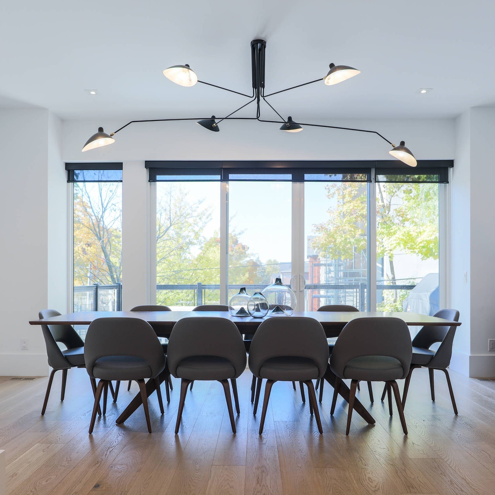 Modern Serge Mouille-Inspired Ceiling Lamp