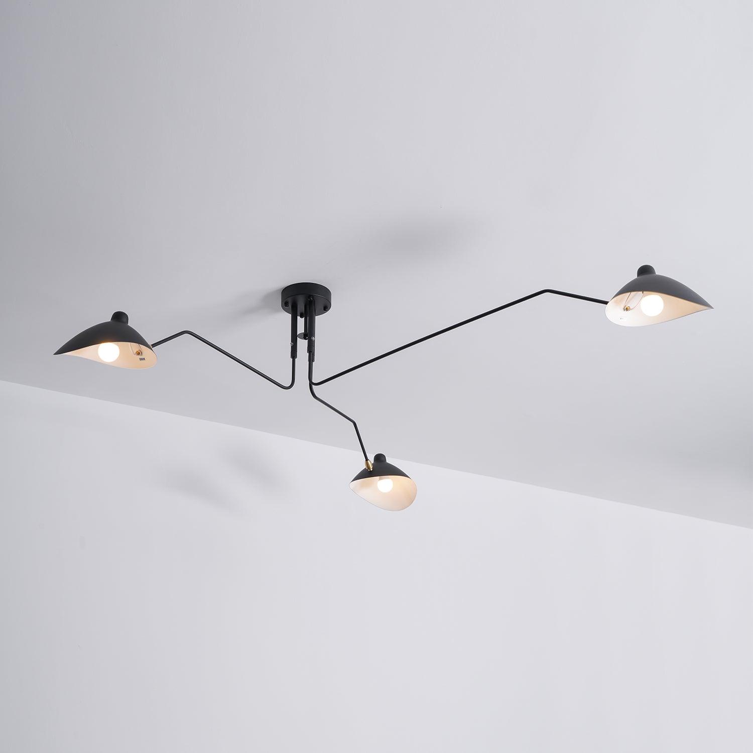 Modern Serge Mouille-Inspired Ceiling Lamp