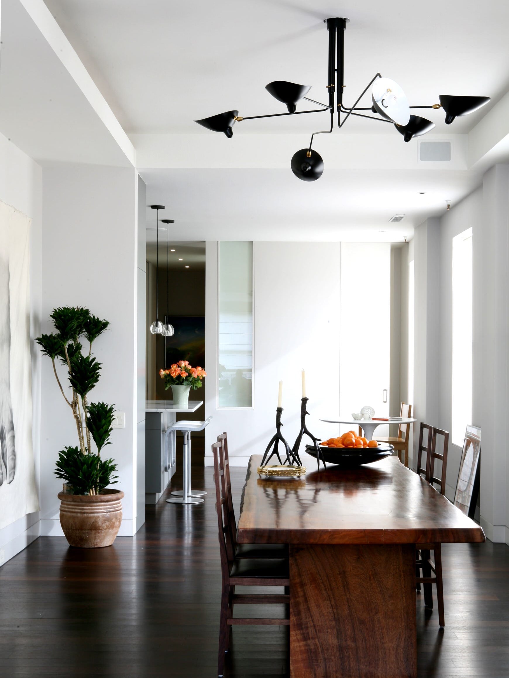 Modern Serge Mouille-Inspired Ceiling Lamp
