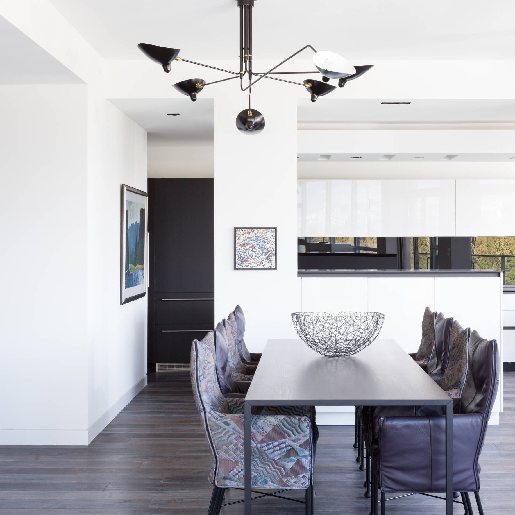 Modern Serge Mouille-Inspired Ceiling Lamp