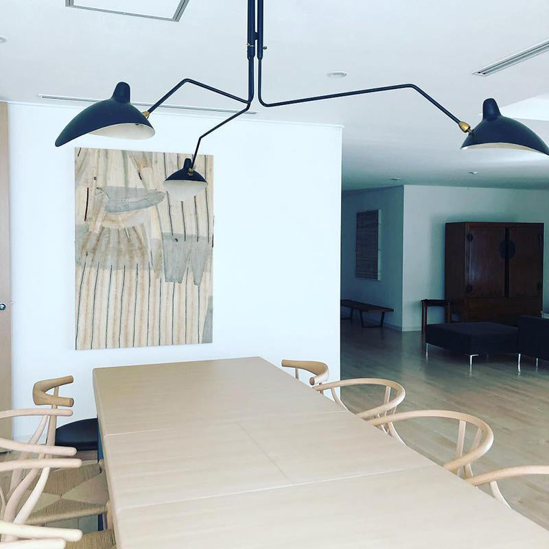 Modern Serge Mouille-Inspired Ceiling Lamp
