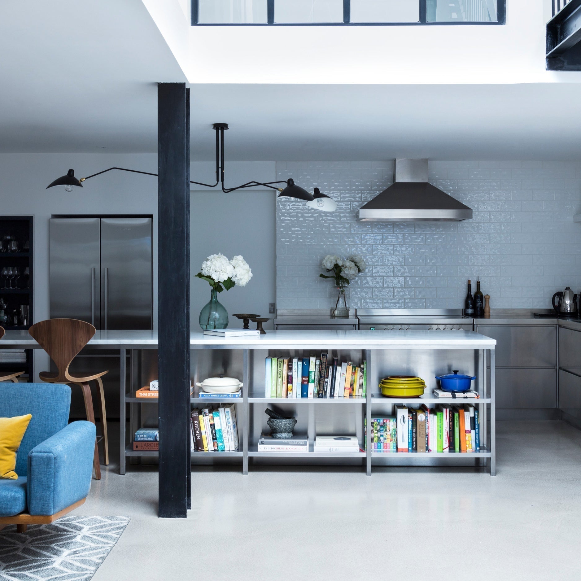 Modern Serge Mouille-Inspired Ceiling Lamp