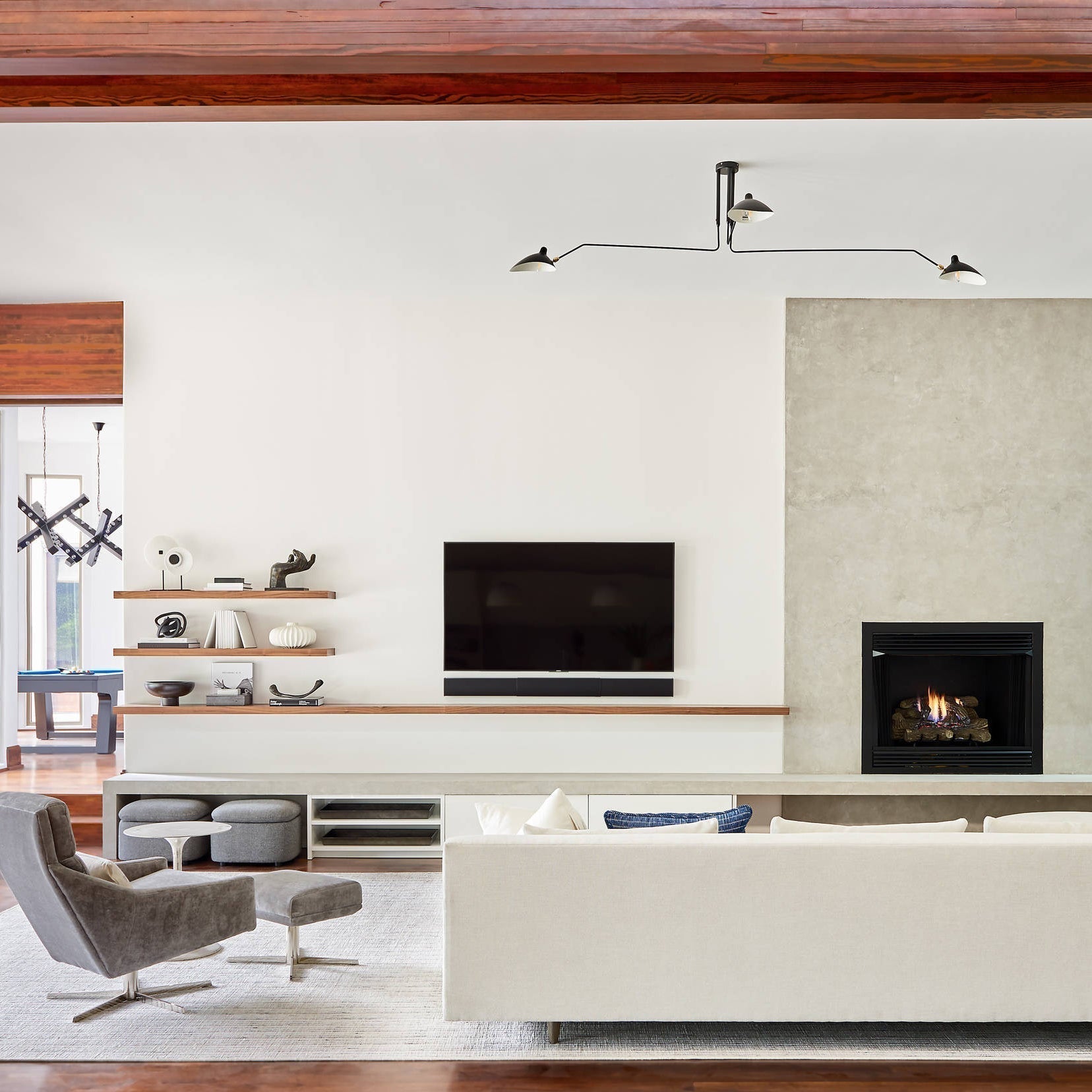 Modern Serge Mouille-Inspired Ceiling Lamp