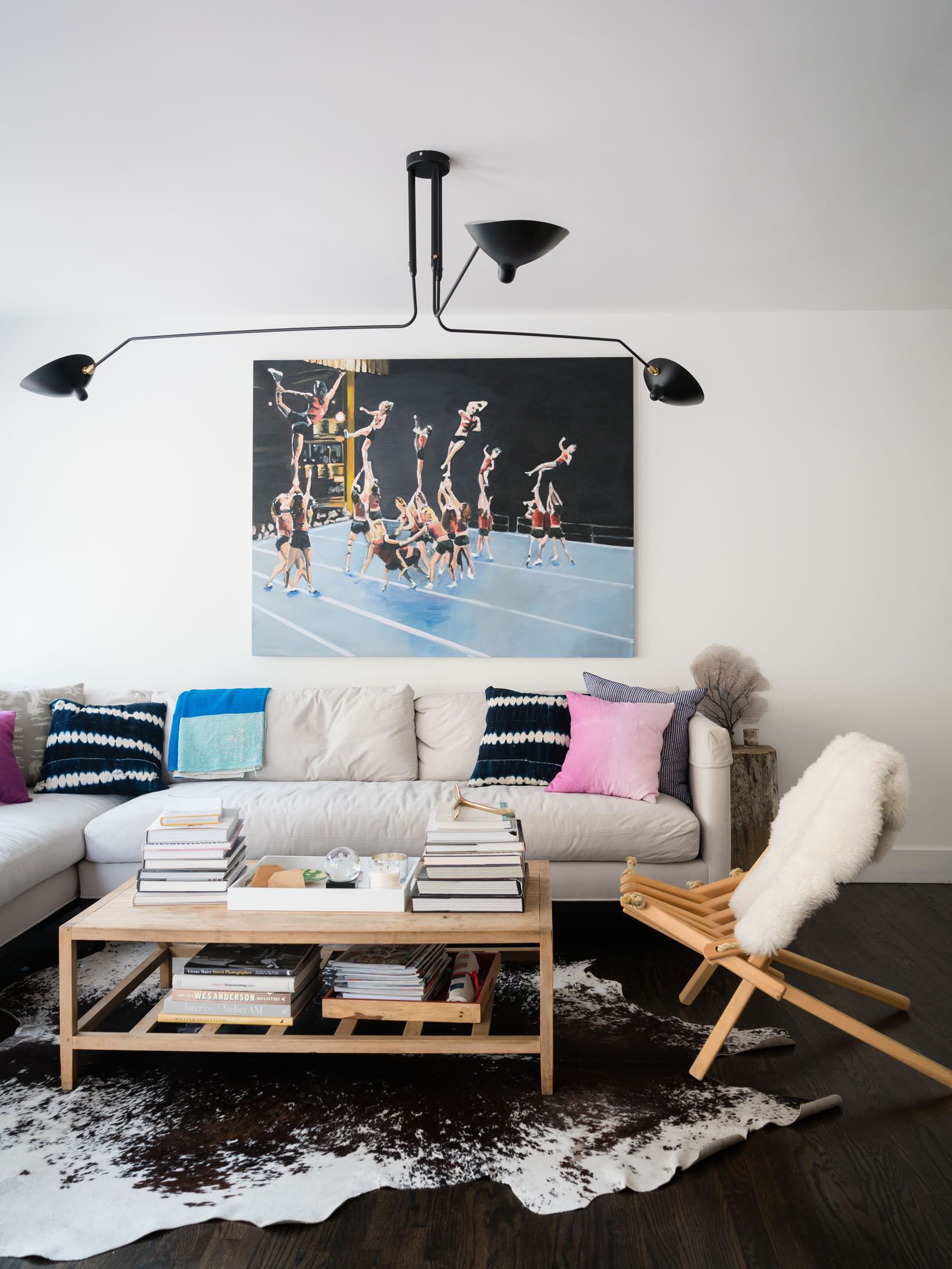 Modern Serge Mouille-Inspired Ceiling Lamp