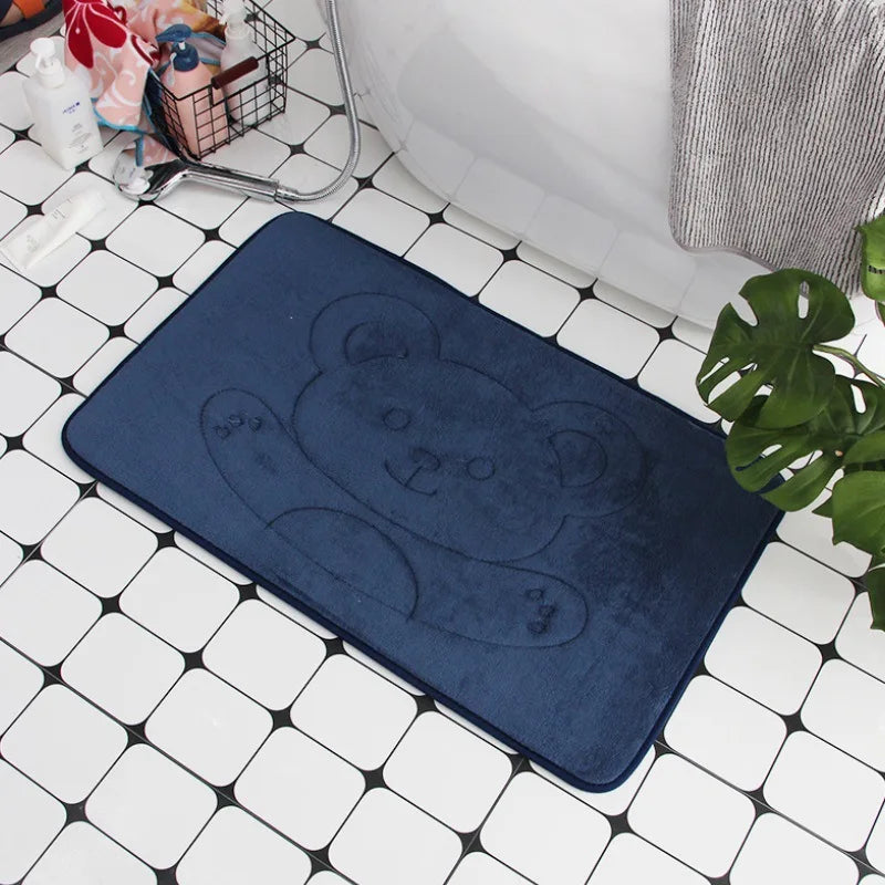 Safe and Stylish Geometric Embossed Bath Mat – Non-Slip with Soft Texture - Atelier Dubois Paris