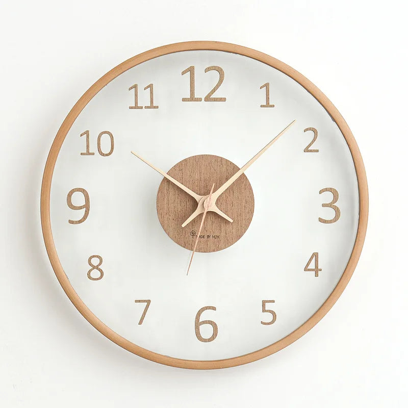 Transparent Round Glass Clock | Subtle Timepiece