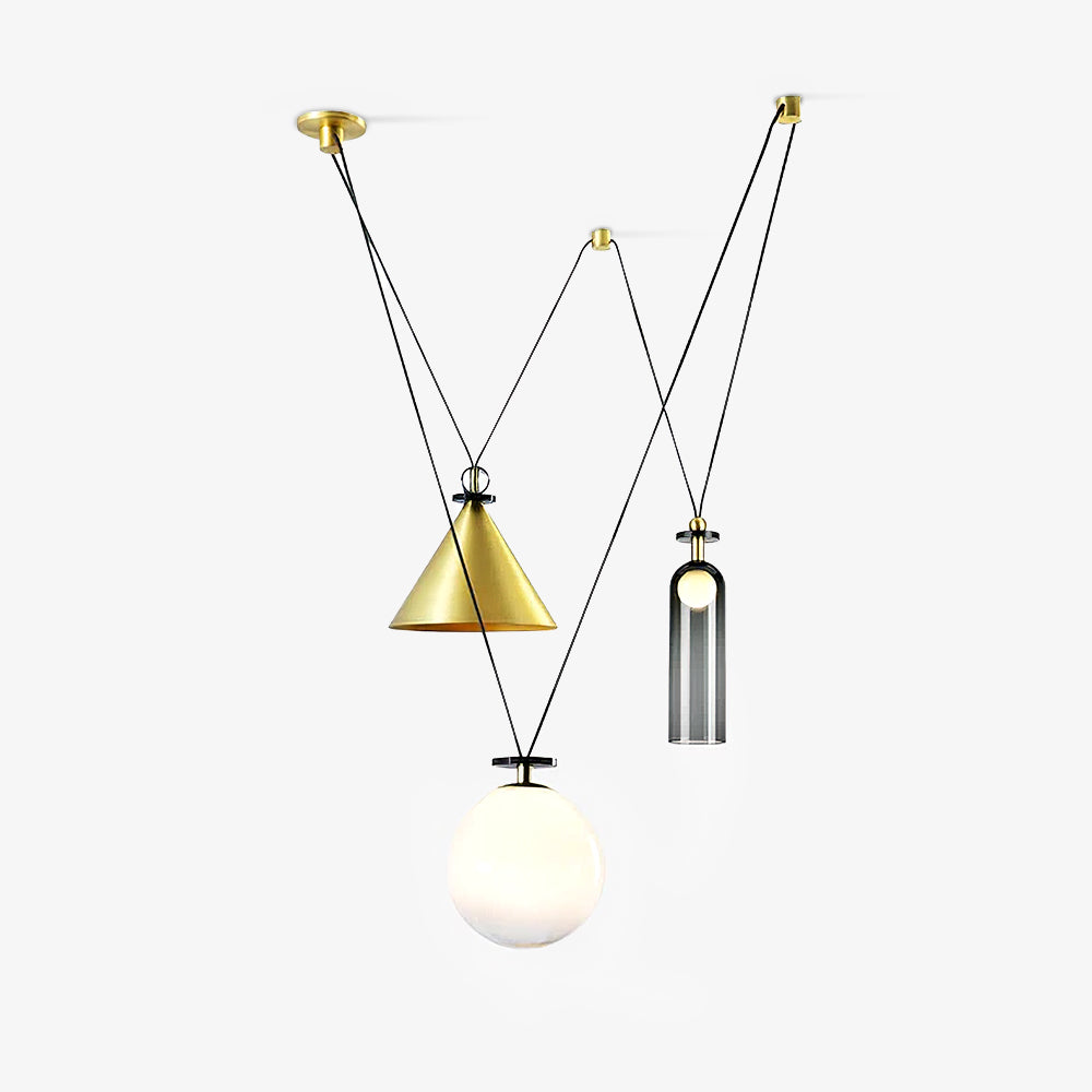 Geometric Art Chandelier – Contemporary Modern Pendant Light