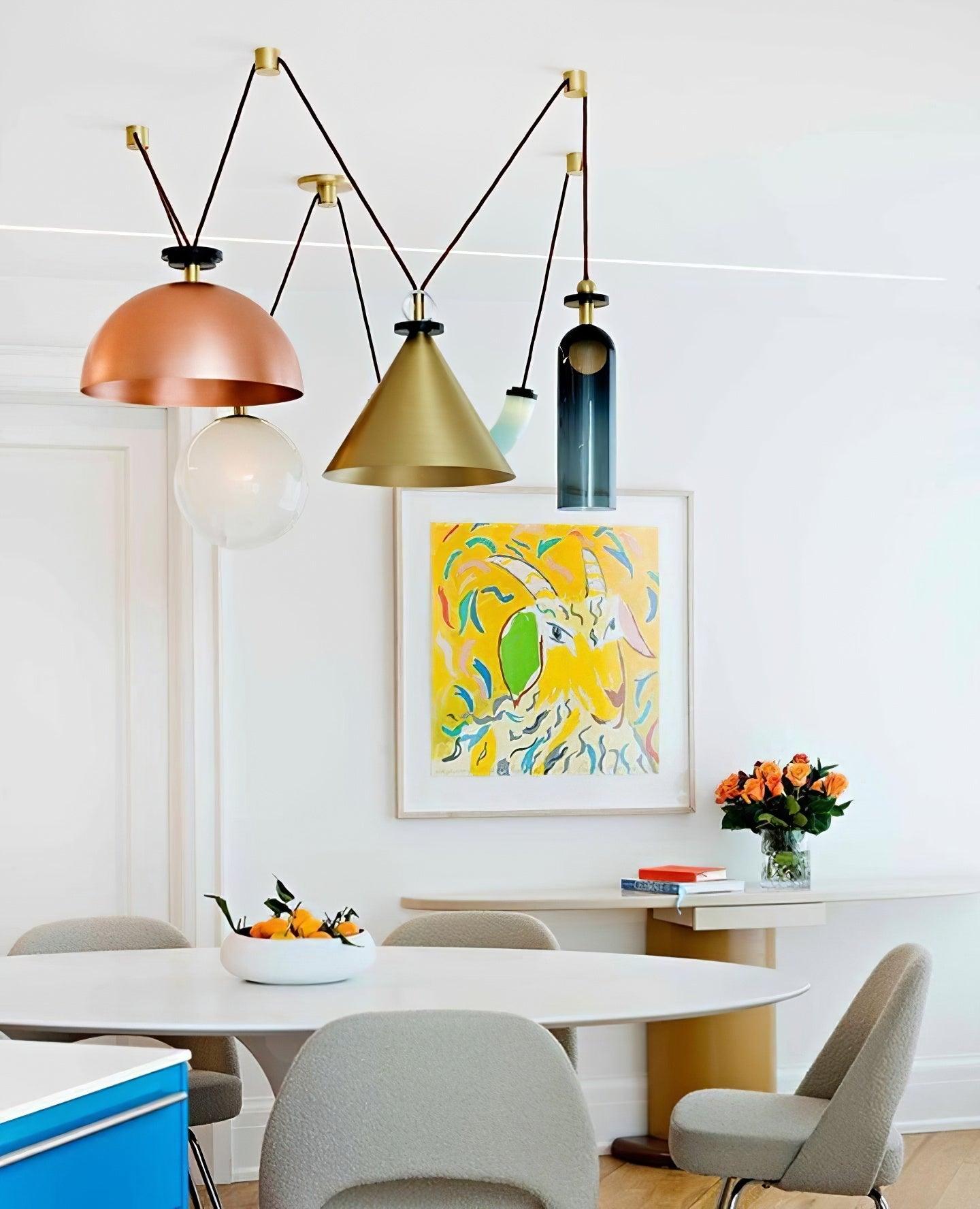 Geometric Art Chandelier – Contemporary Modern Pendant Light