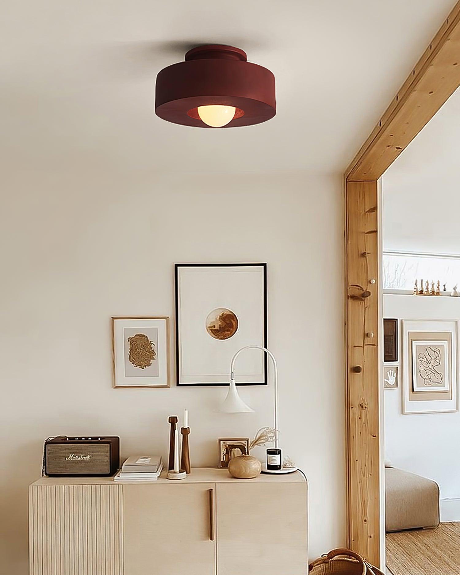 Modern Resin Ceiling Light - Stacked Cylindrical Design Lamp Fixture