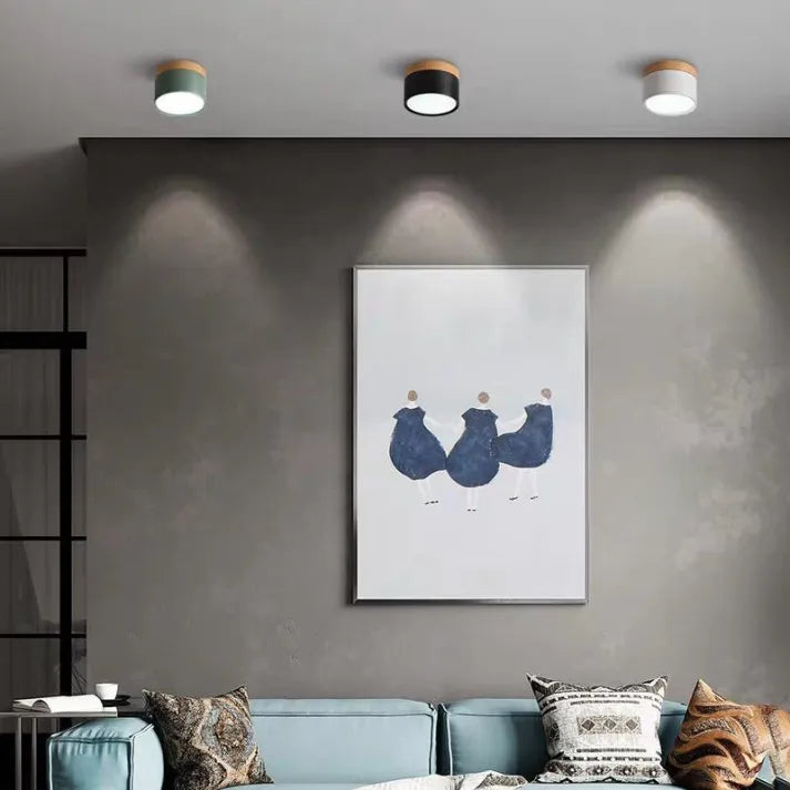 Minimalist Scandinavian Cylinder LED Ceiling Fixture