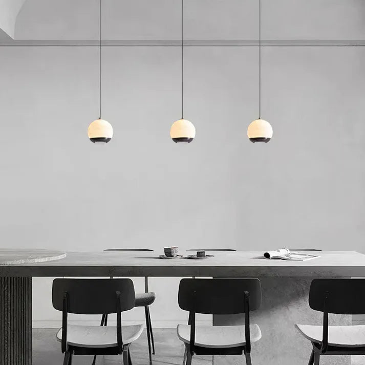 Marble Finish Globe Pendant Light | Nordic-Inspired Ceiling Lamp