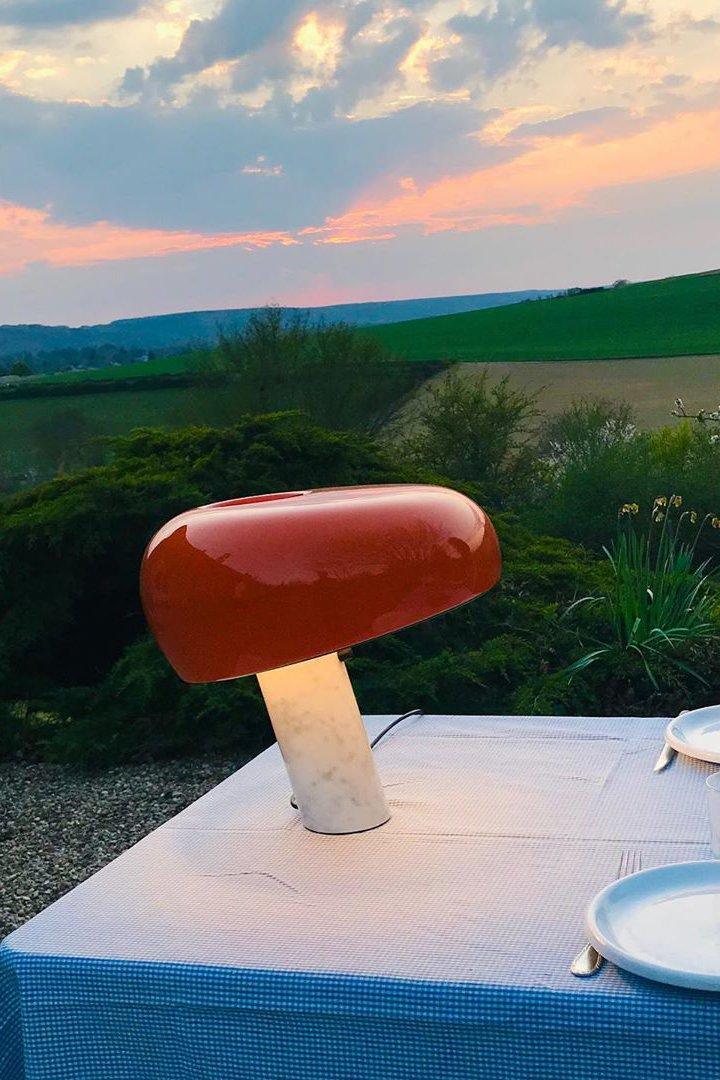 Modern Marble Table Lamp – Dimmable Lighting