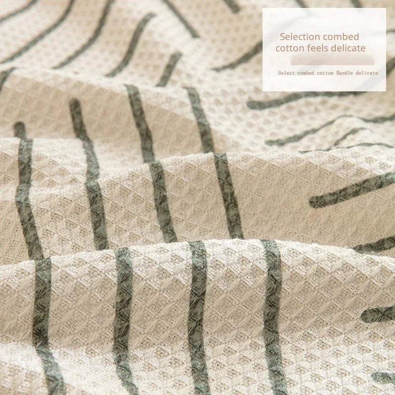 Traditional Sofa Cover with Decorative Tassels