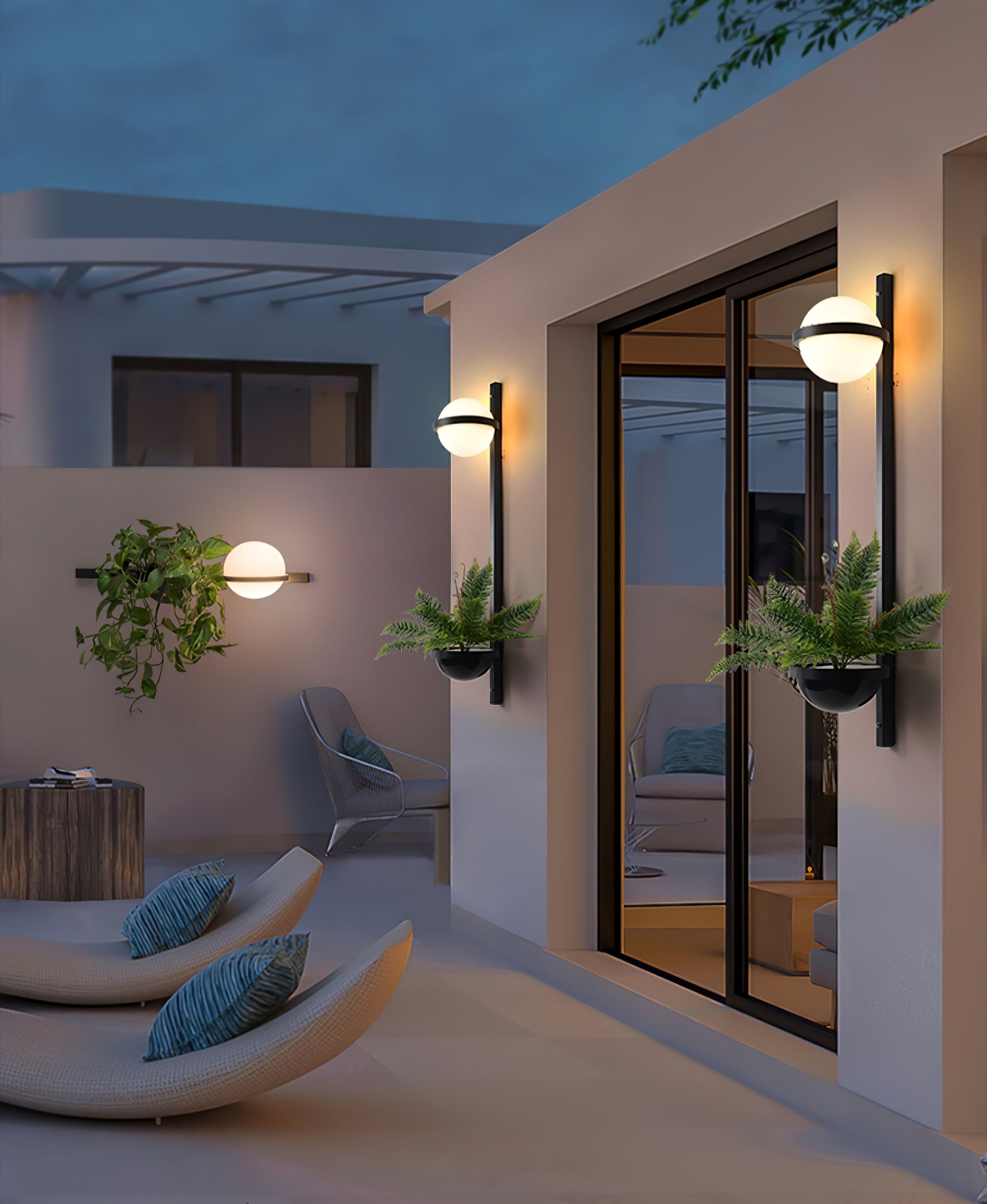 Sleek Globe-Style Outdoor Wall Light