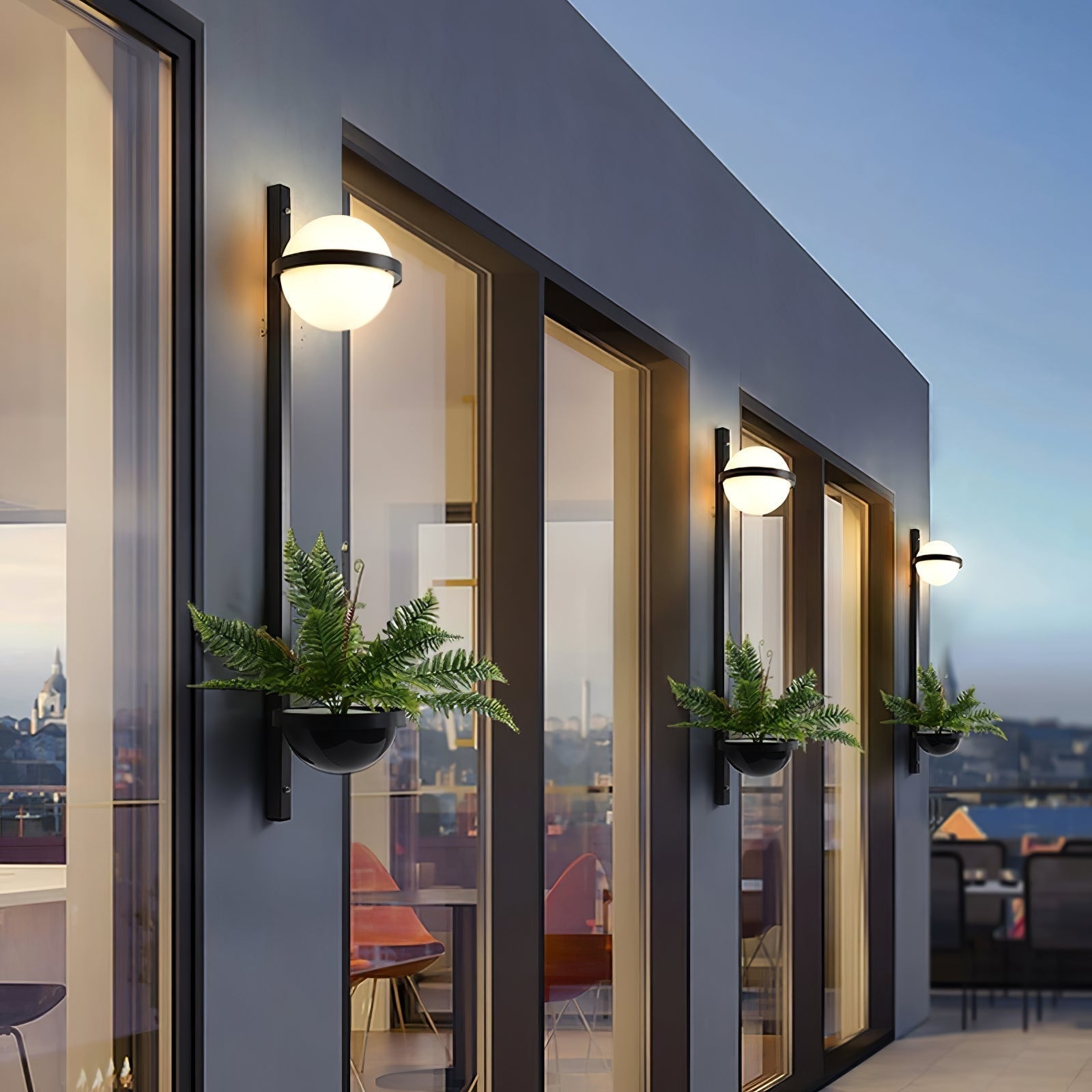 Sleek Globe-Style Outdoor Wall Light