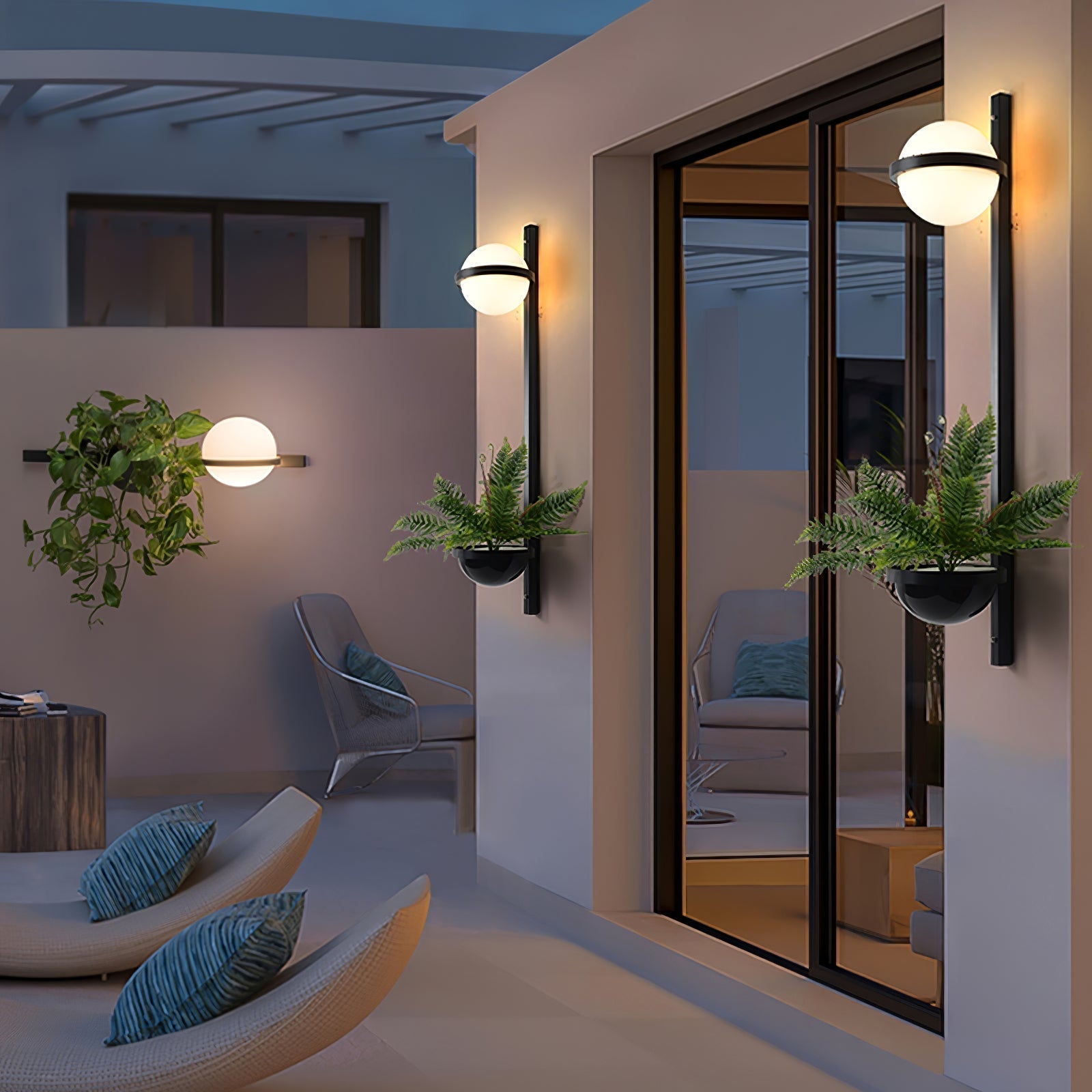 Sleek Globe-Style Outdoor Wall Light