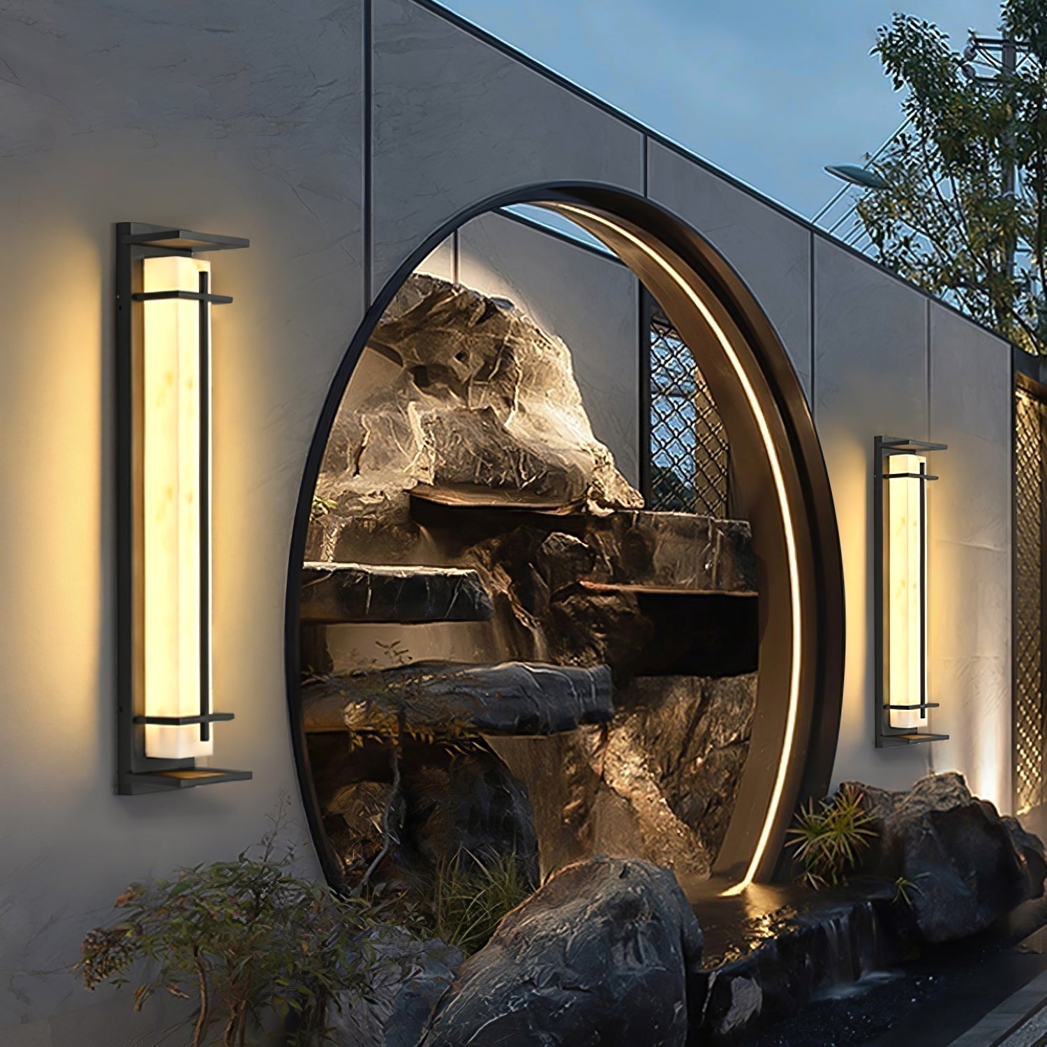 Outdoor Wall Light with Rectangular Frame | Exterior Wall Light