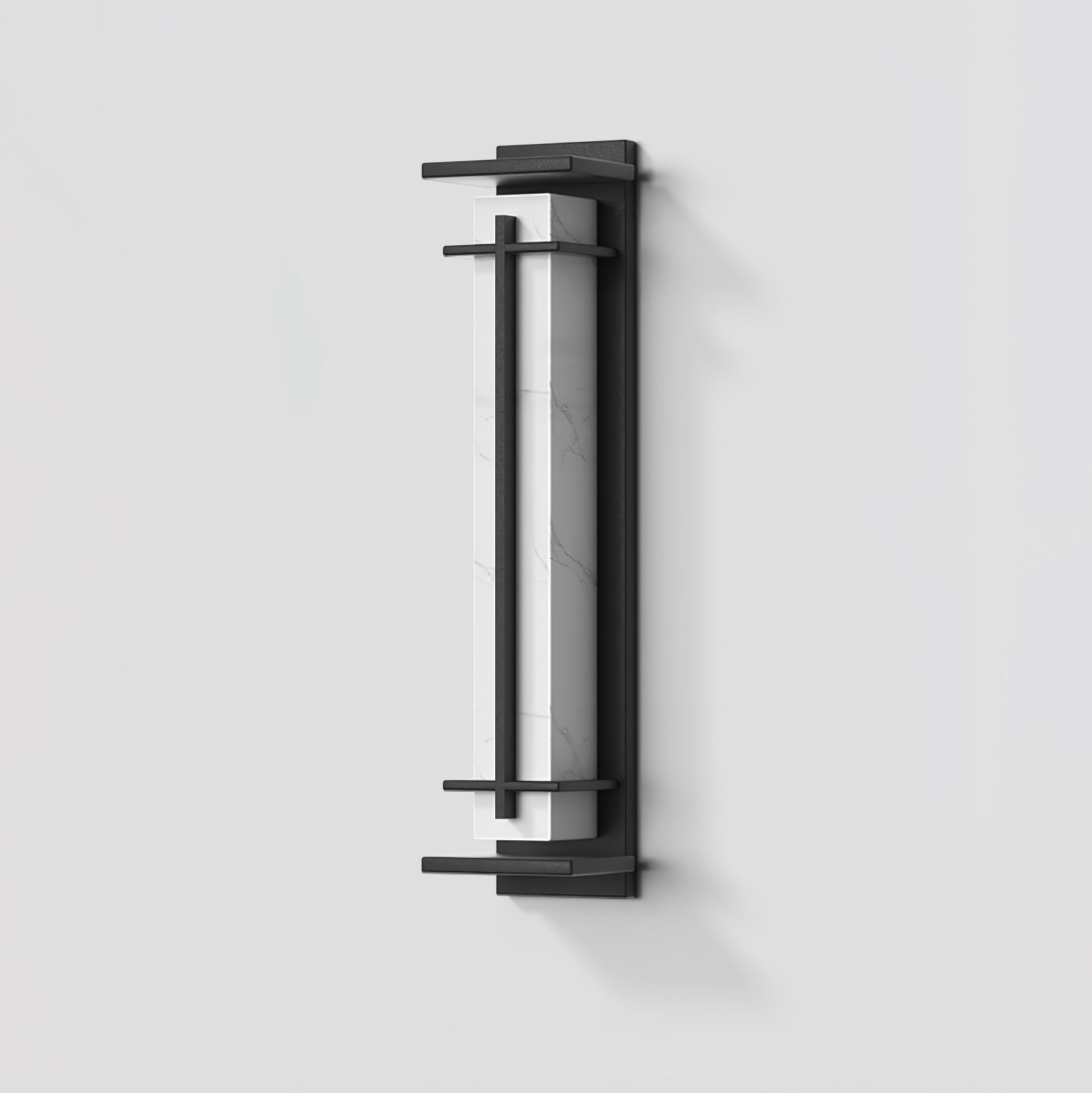 Geometric Stainless Steel Outdoor Wall Lamp With LED Light Bar