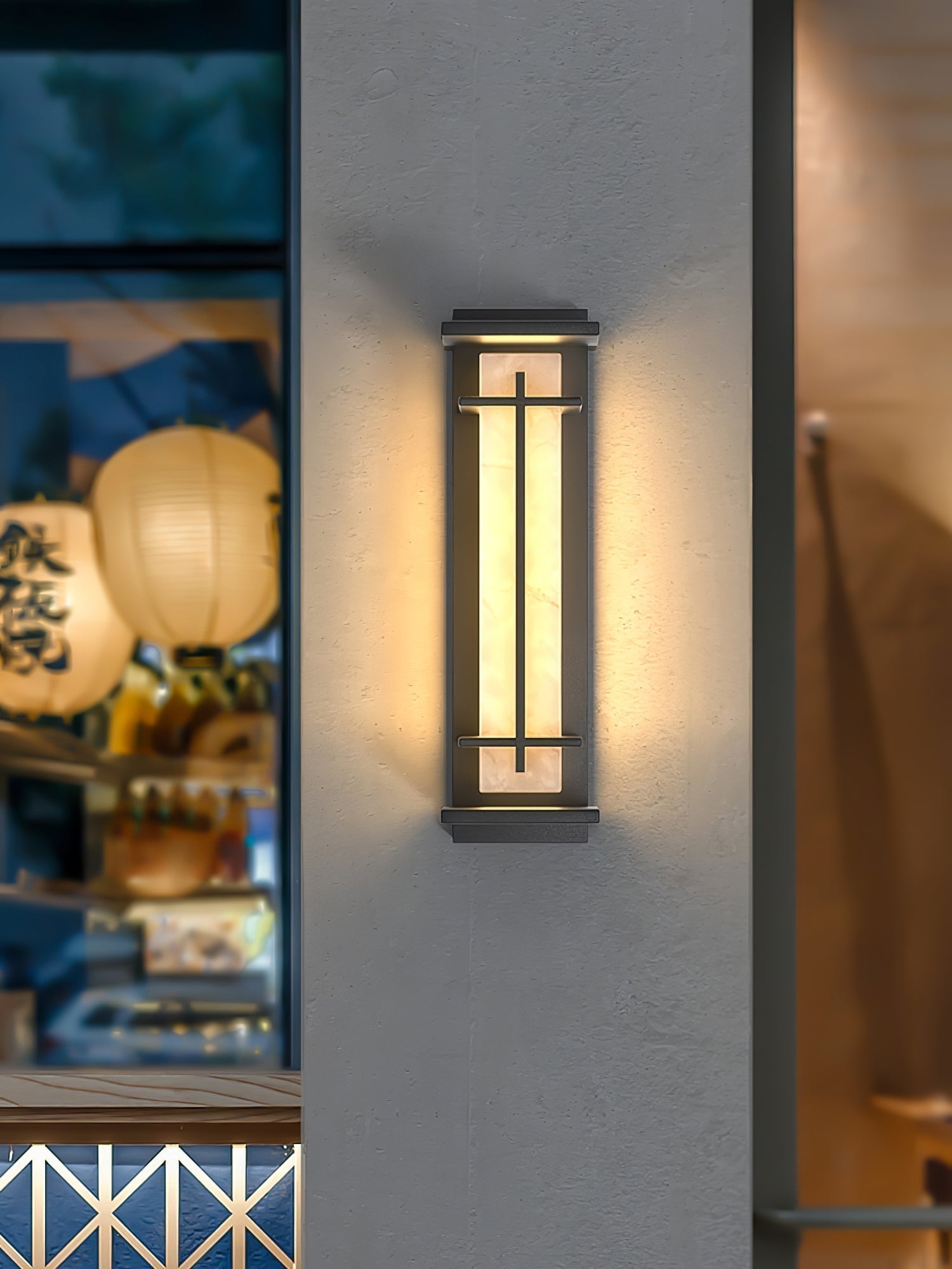 Outdoor Wall Light with Rectangular Frame | Exterior Wall Light