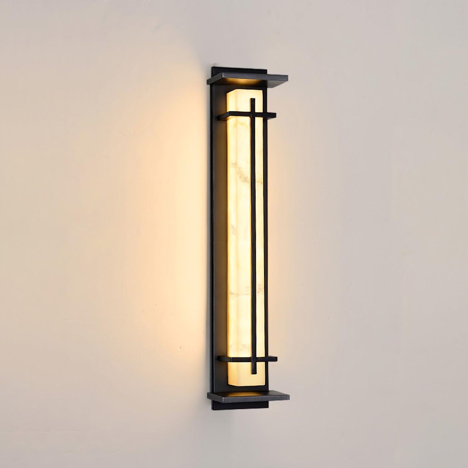 Geometric Outdoor Wall Lamp – Stainless Steel Frame