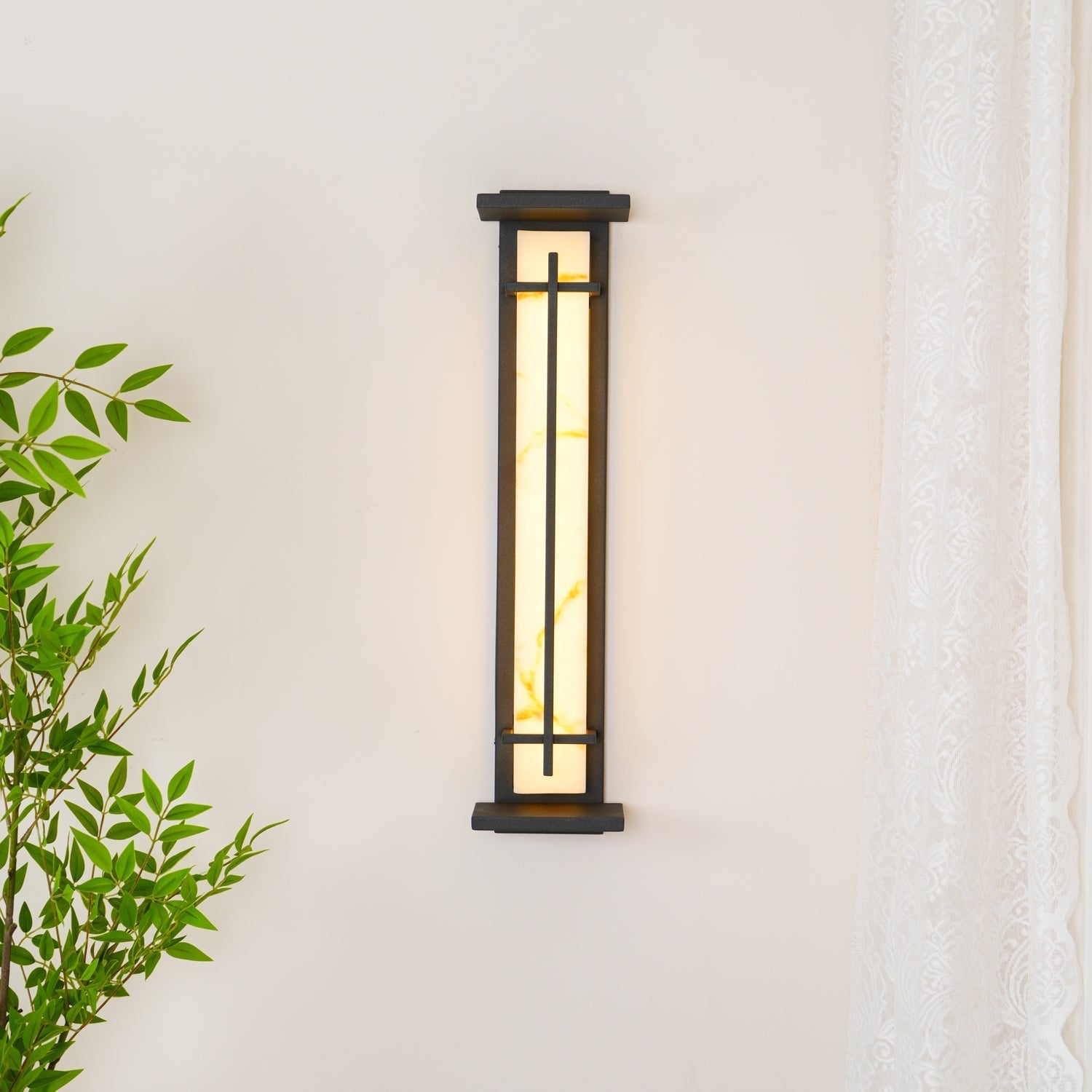 Geometric Outdoor Wall Lamp – Stainless Steel Frame