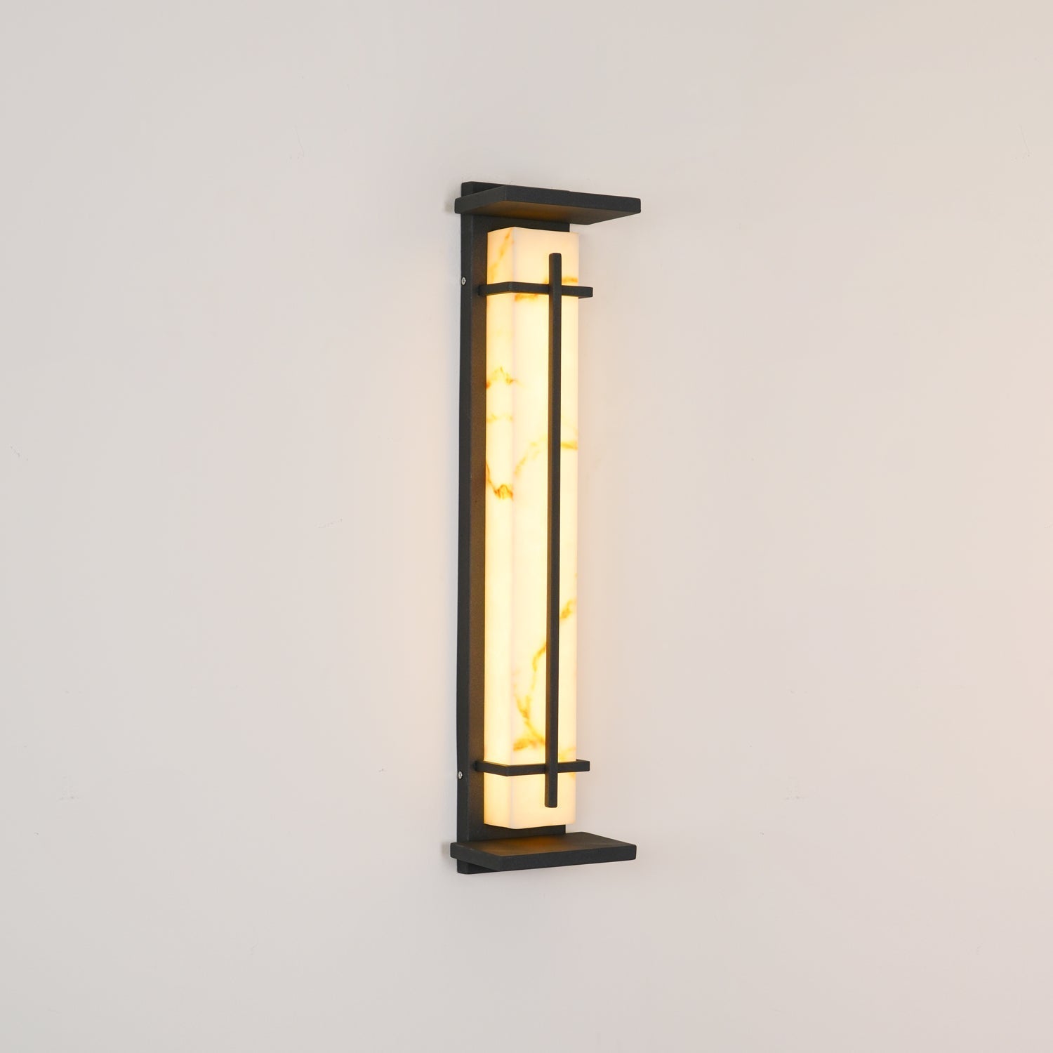 Geometric Stainless Steel Outdoor Wall Lamp With LED Light Bar