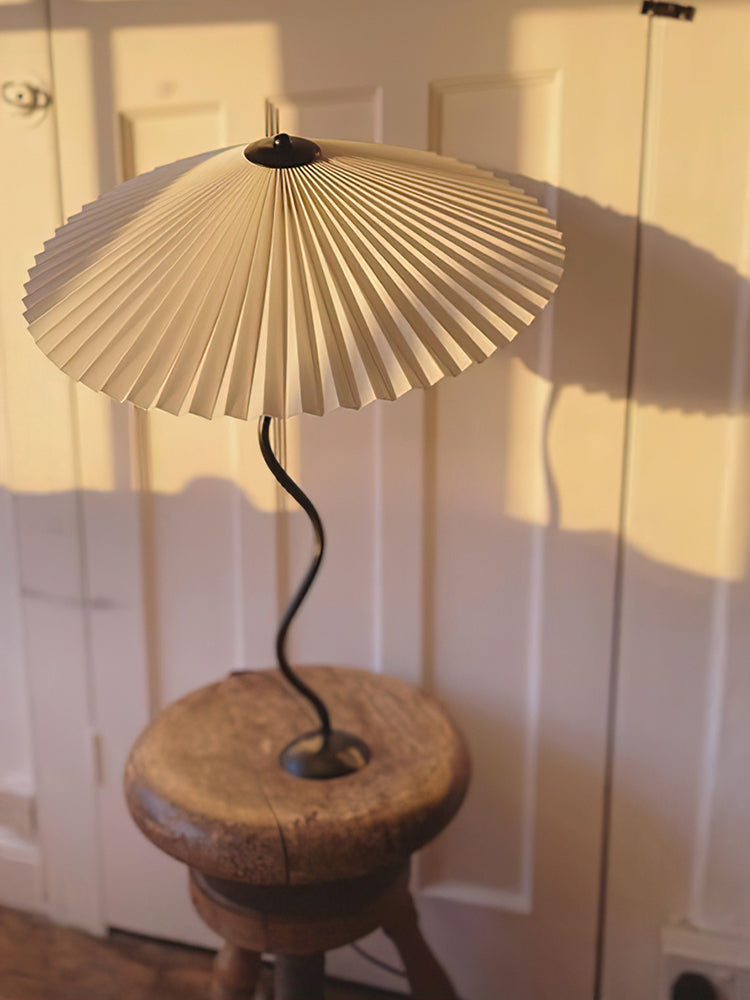 Pleated Umbrella Fabric Shade Lamp