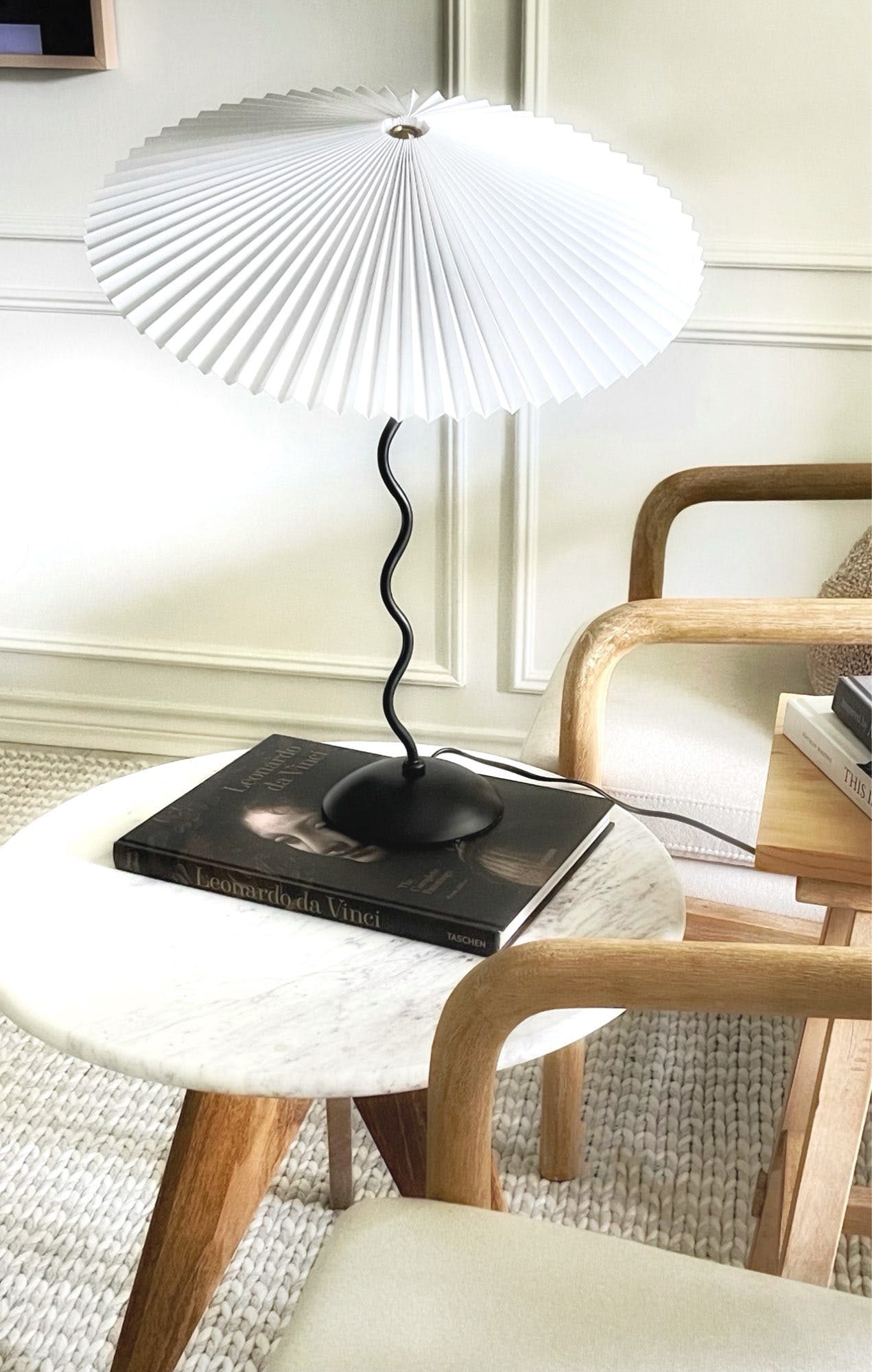 Pleated Umbrella Fabric Shade Lamp