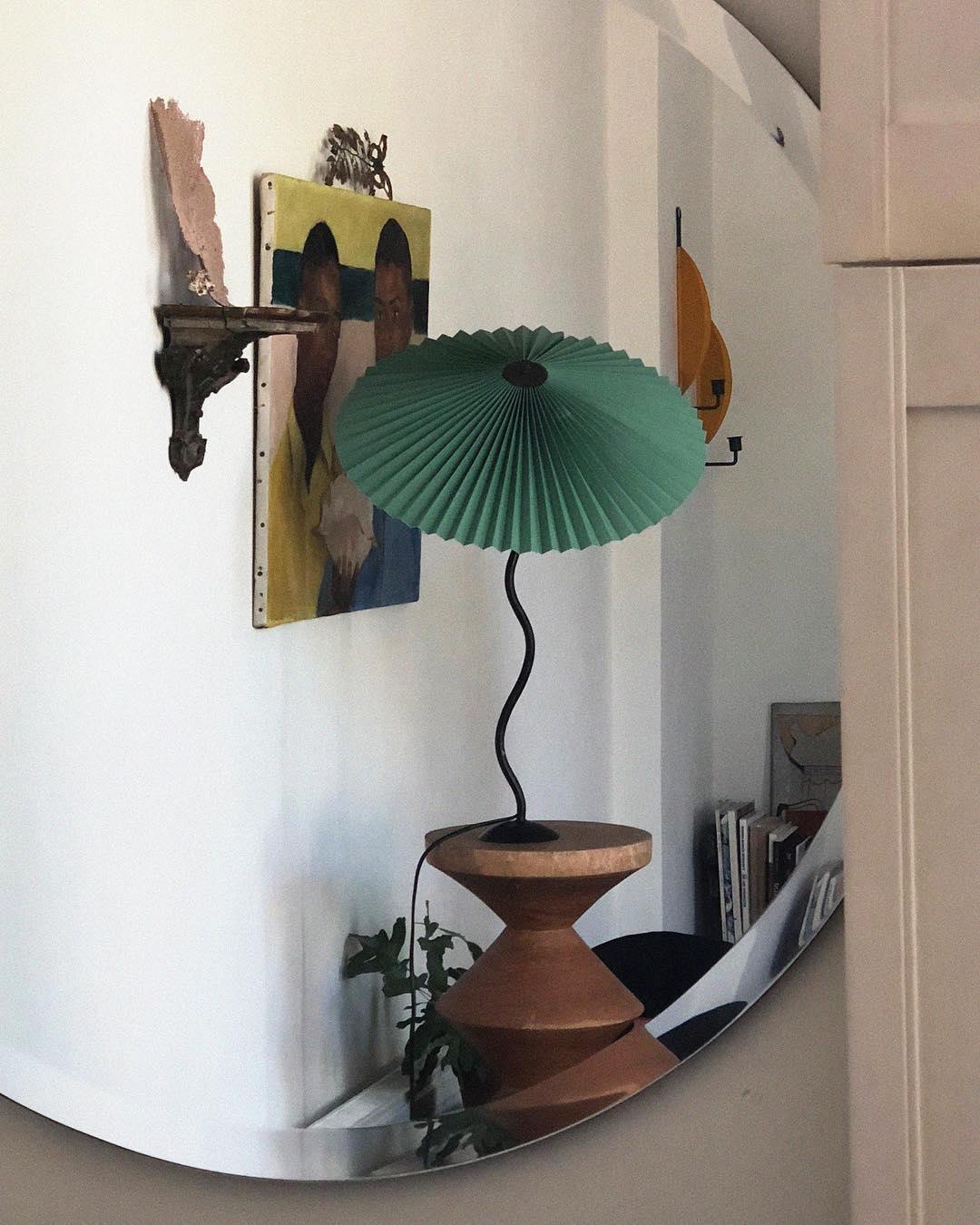 Pleated Umbrella Fabric Shade Lamp