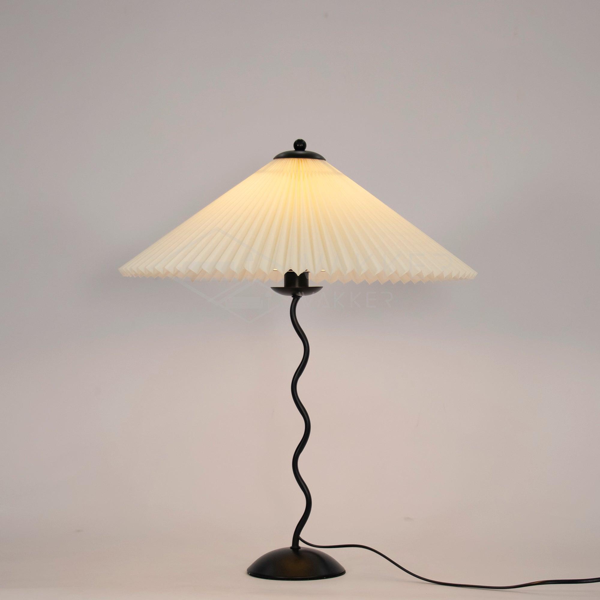 Pleated Umbrella Fabric Shade Lamp
