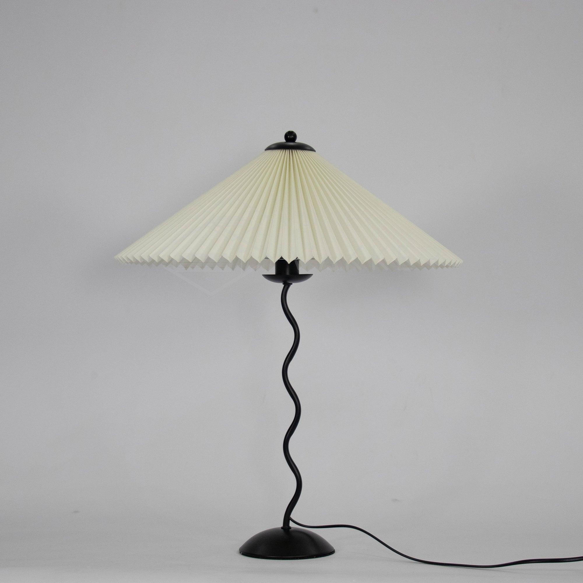 Pleated Umbrella Fabric Shade Lamp