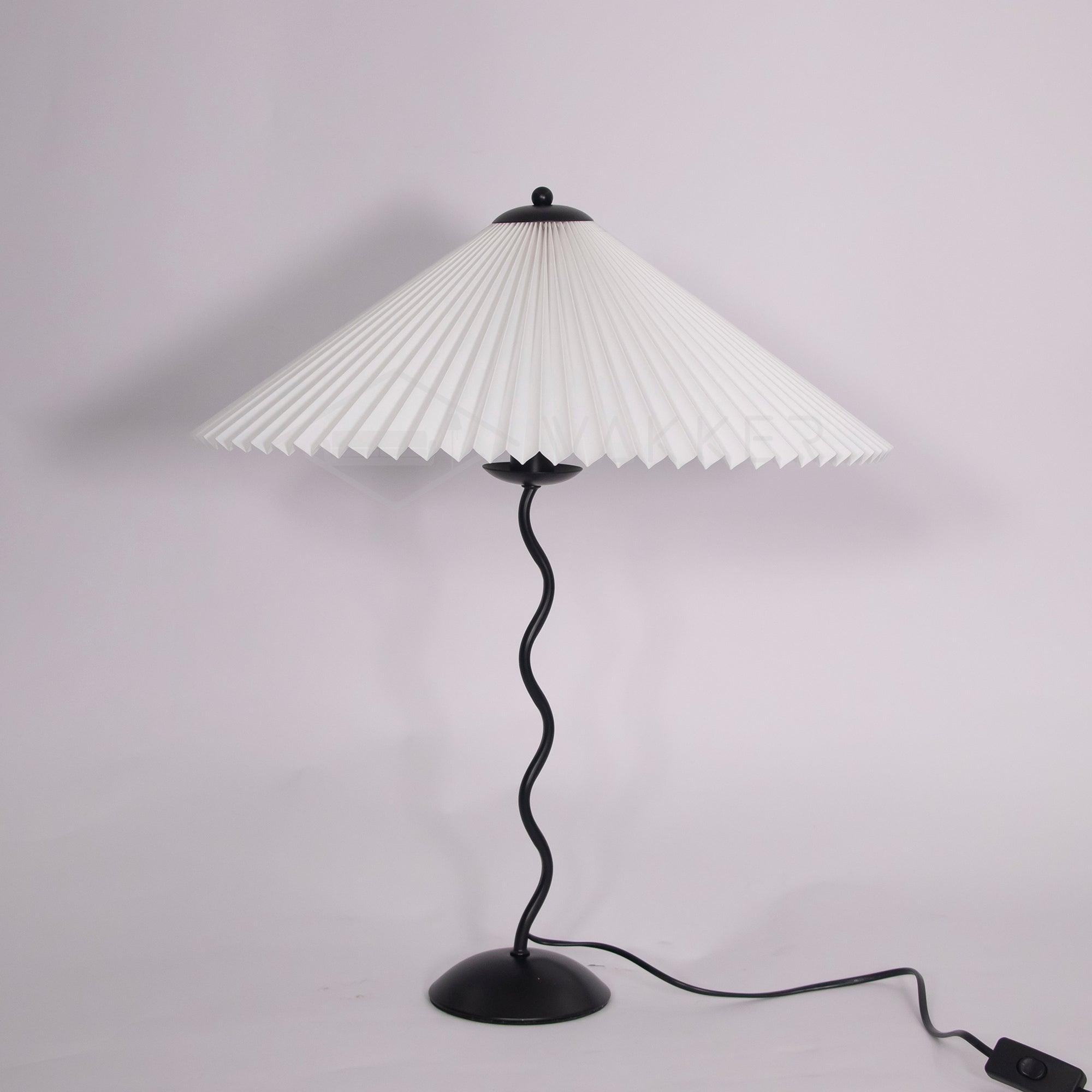 Pleated Umbrella Fabric Shade Lamp