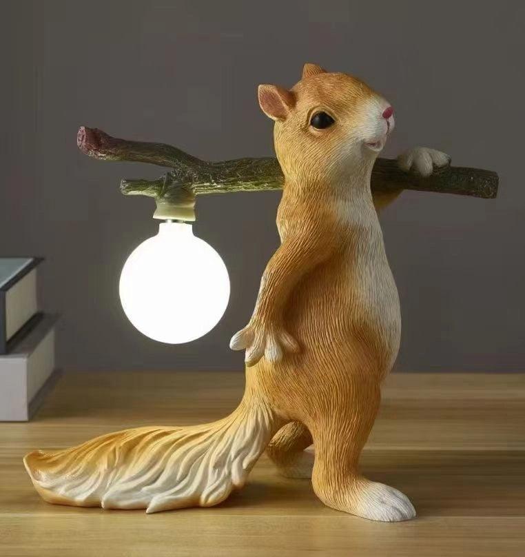 Decorative Squirrel Table Lamp
