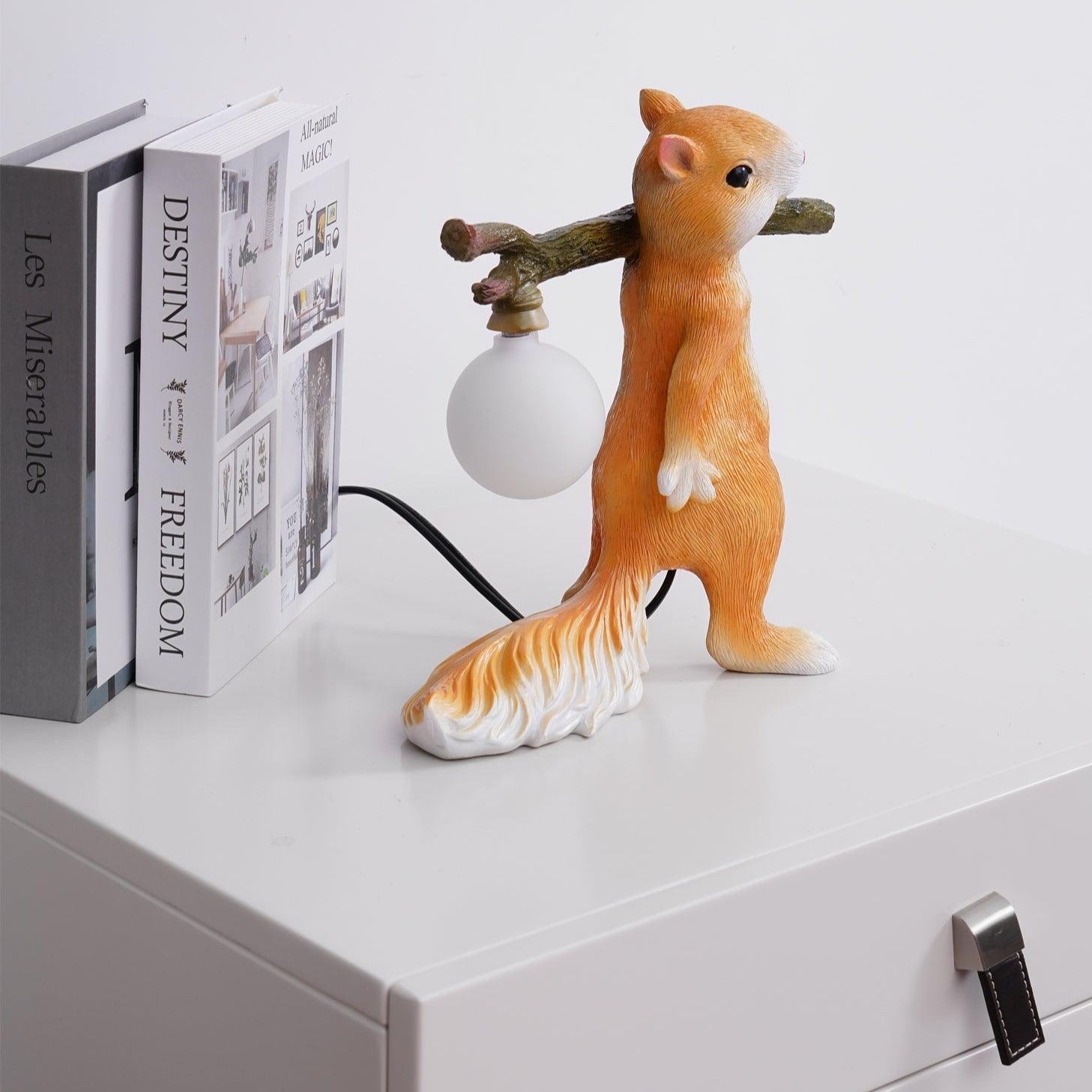 Decorative Squirrel Table Lamp