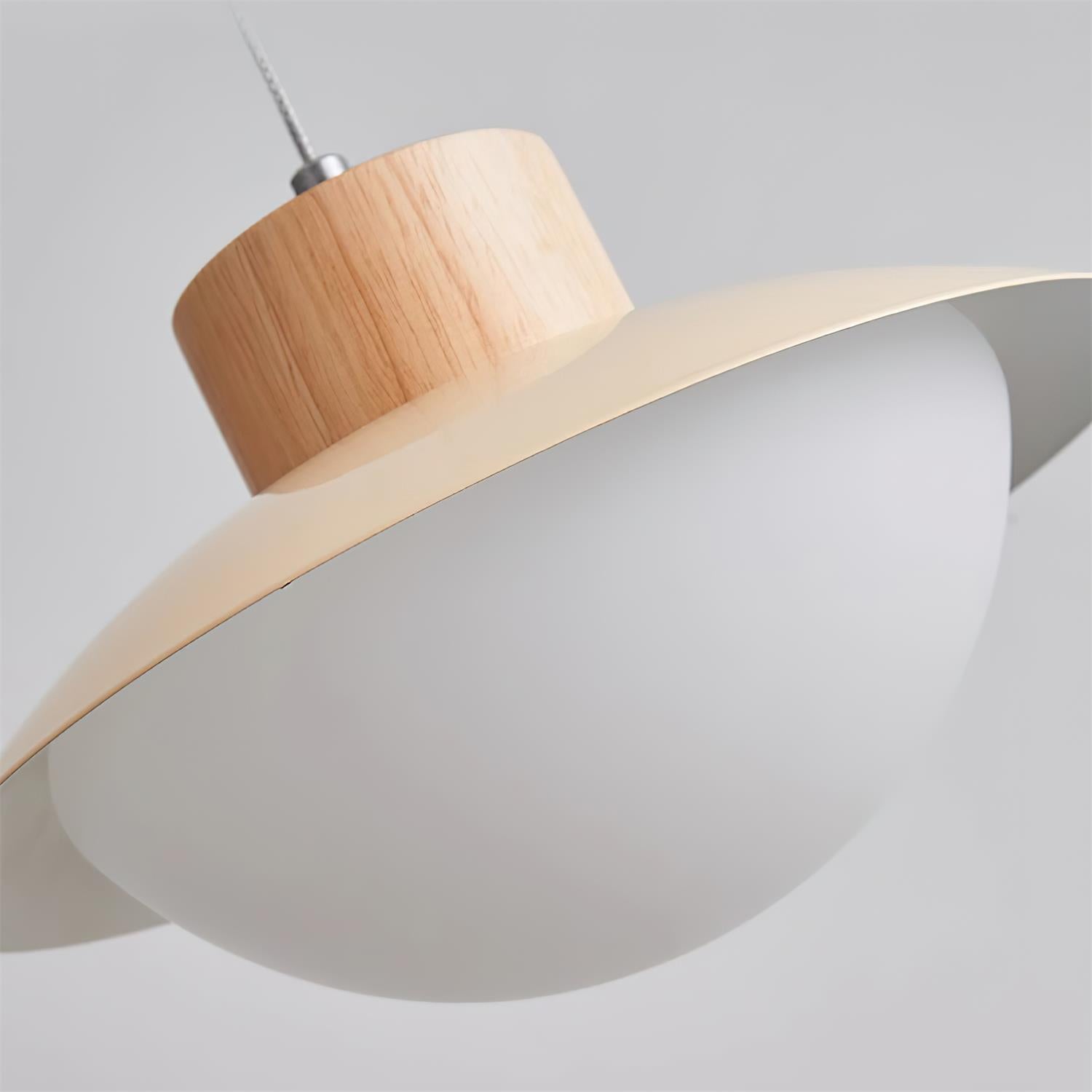 Modern 3-Head LED Pendant Light – Metal, Wood & PE Design