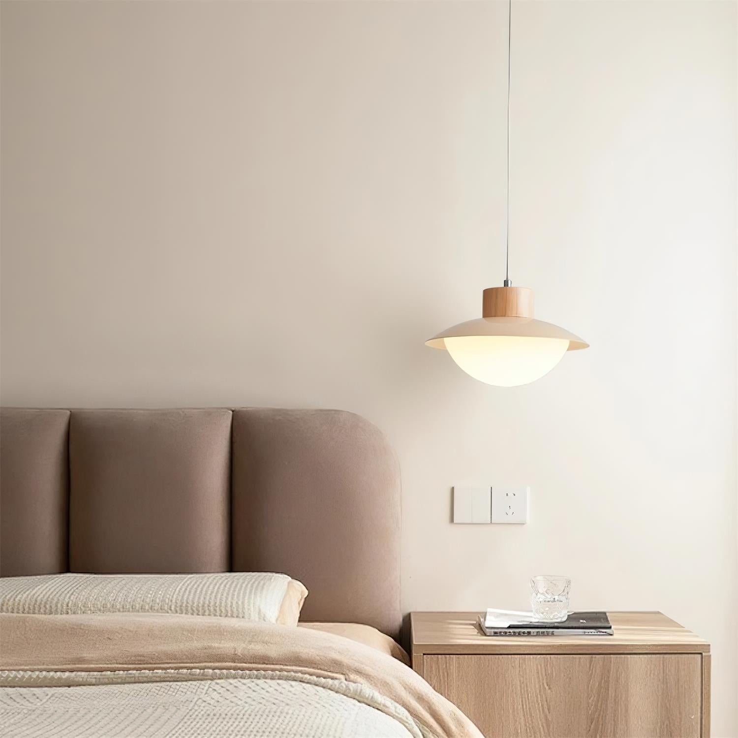 Modern 3-Head LED Pendant Light – Metal, Wood & PE Design