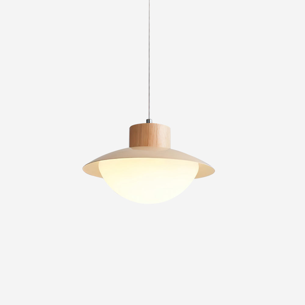 Modern 3-Head LED Pendant Light – Metal, Wood & PE Design