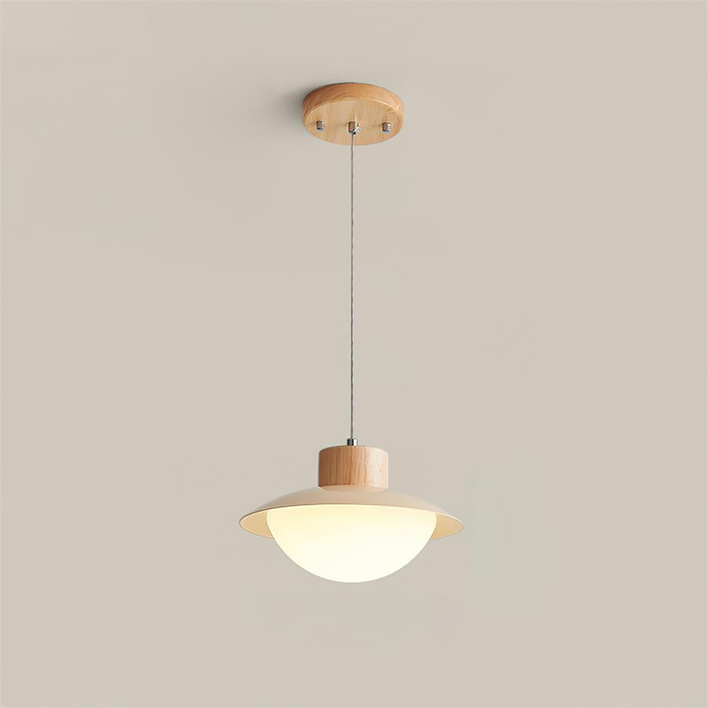 Modern 3-Head LED Pendant Light – Metal, Wood & PE Design