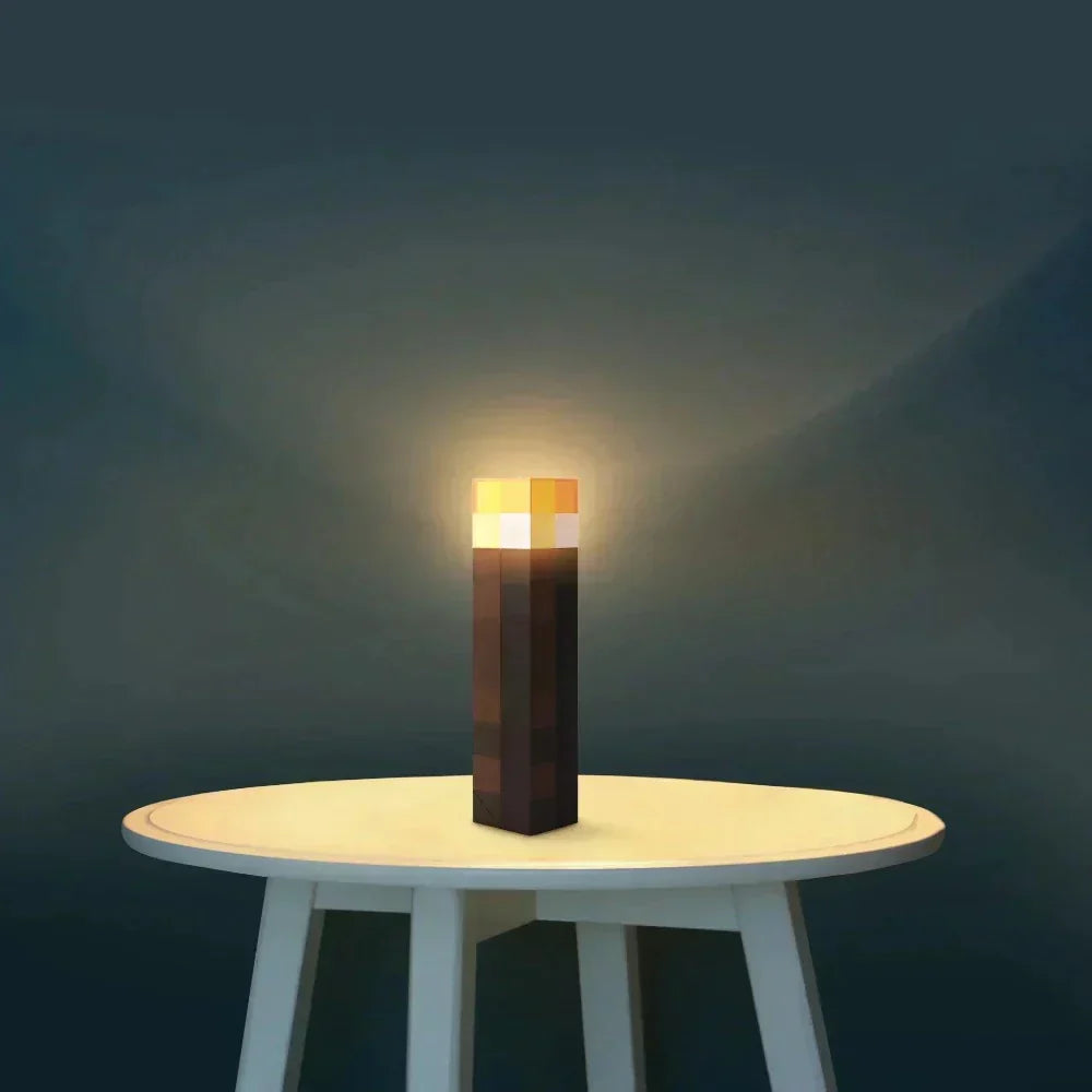 Minecraft-Inspired Glow Torch LED Wall Light | Bedroom Night Lamp