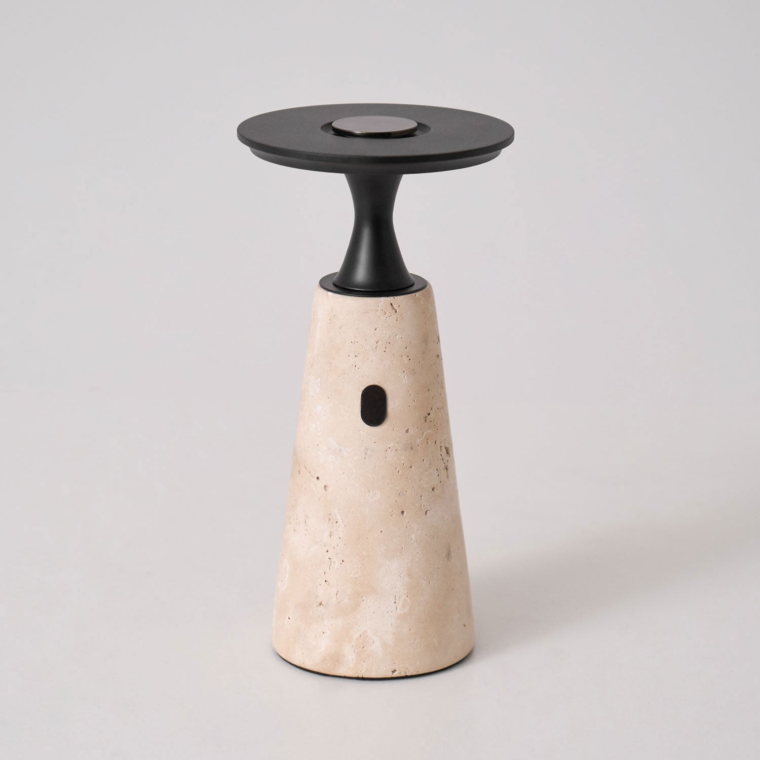 Portable Travertine LED Table Lamp – Touch Control, USB Rechargeable