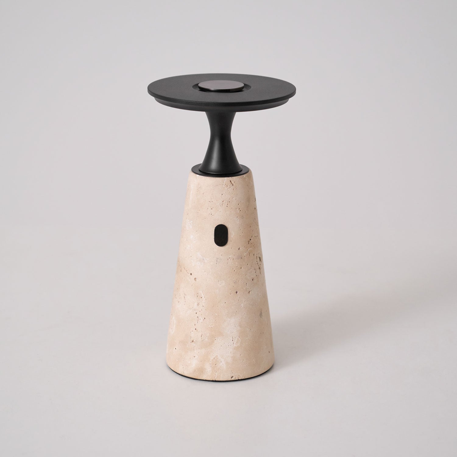 Portable Travertine LED Table Lamp – Touch Control, USB Rechargeable