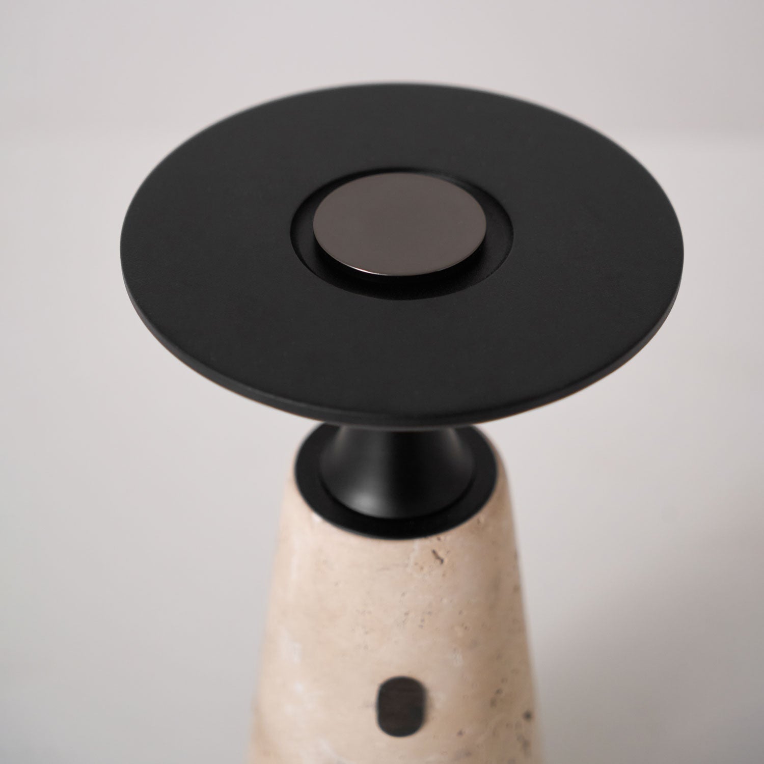 Portable Travertine LED Table Lamp – Touch Control, USB Rechargeable