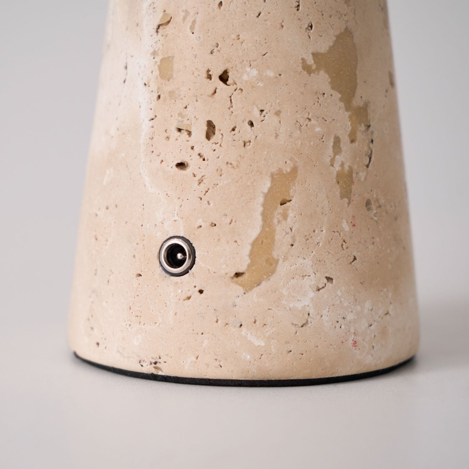 Portable Travertine LED Table Lamp – Touch Control, USB Rechargeable